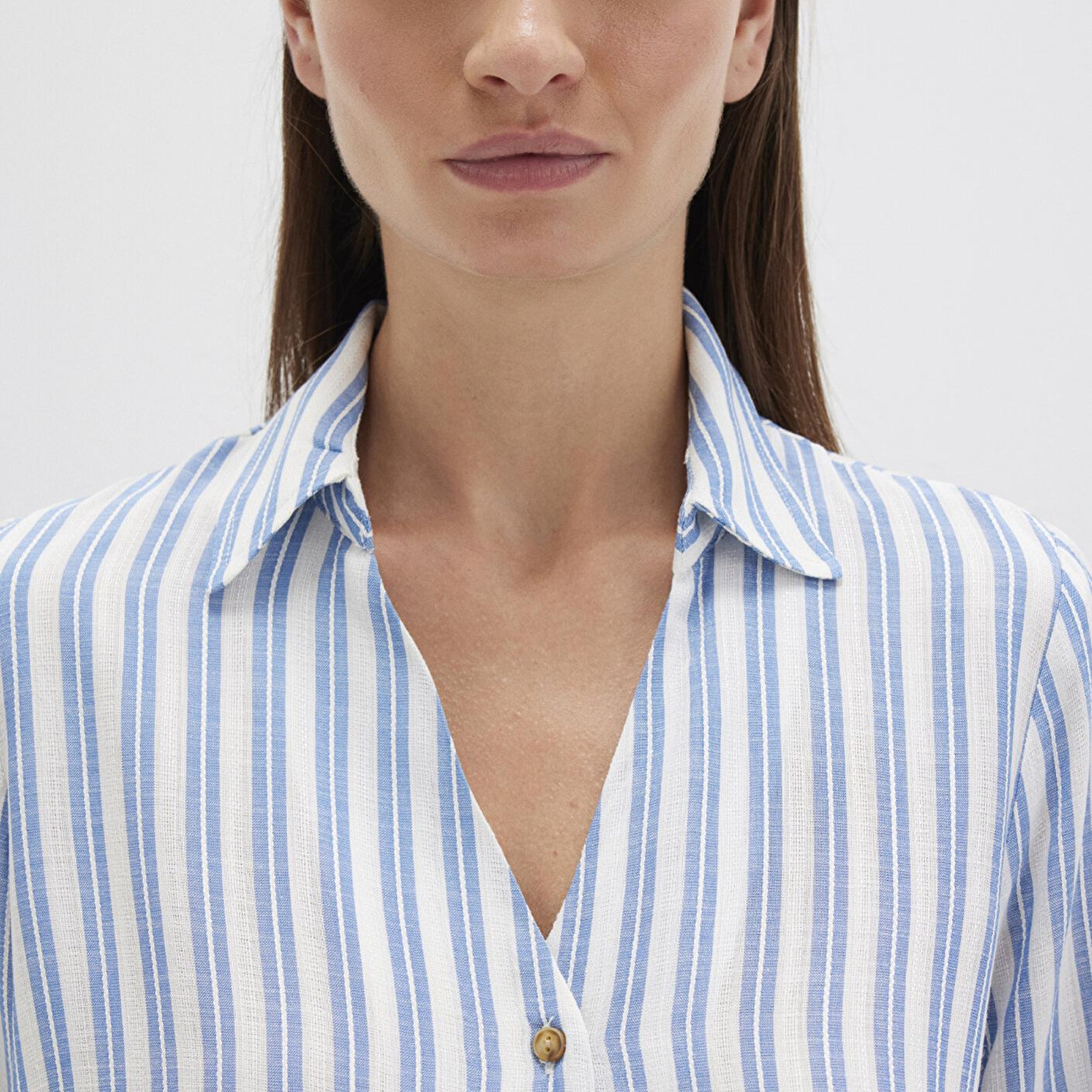 Mavi Mavi Çizgili Bluz 122400-83979