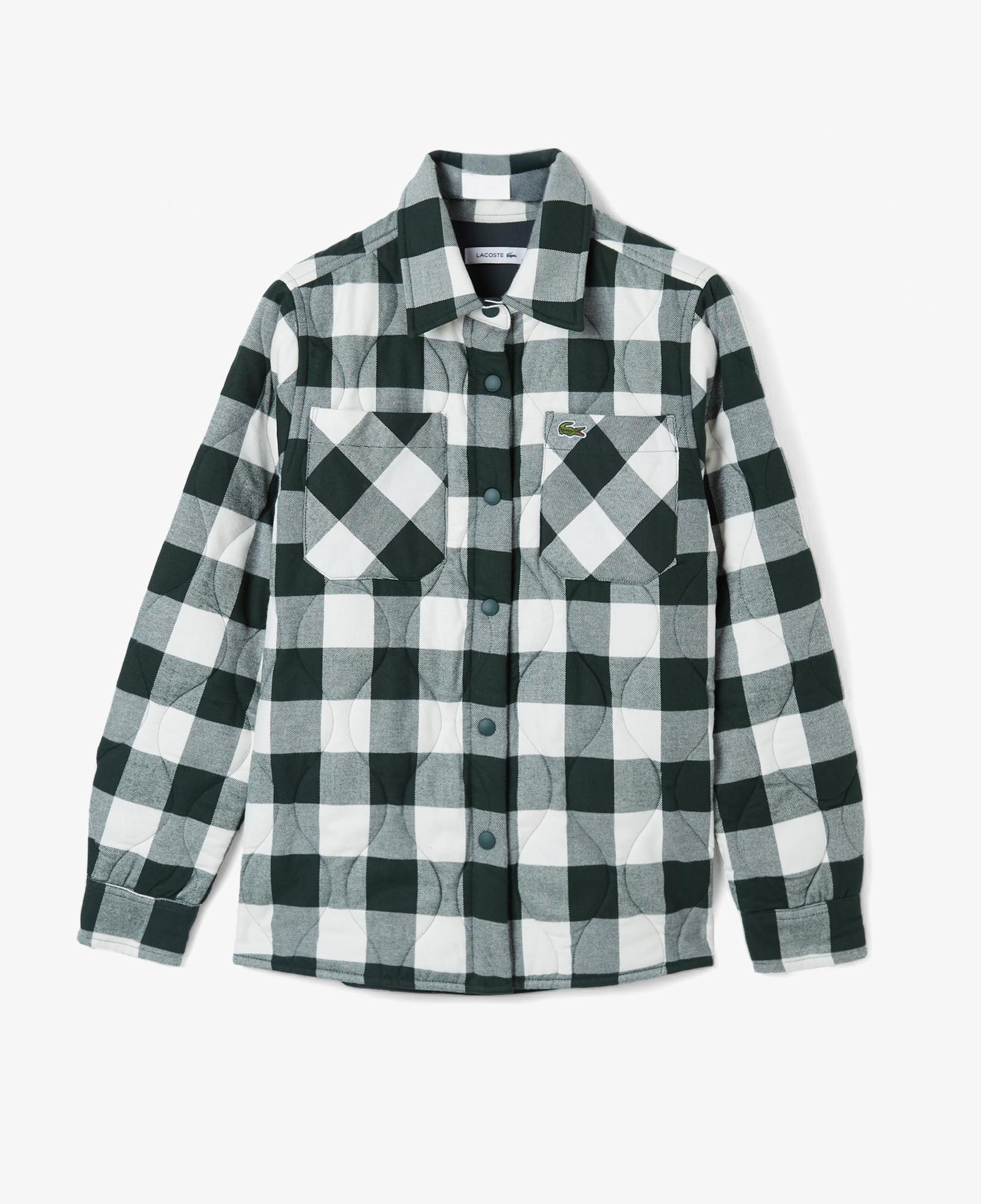 Lacoste Kadın Ekose Koyu Yeşil Gömlek
