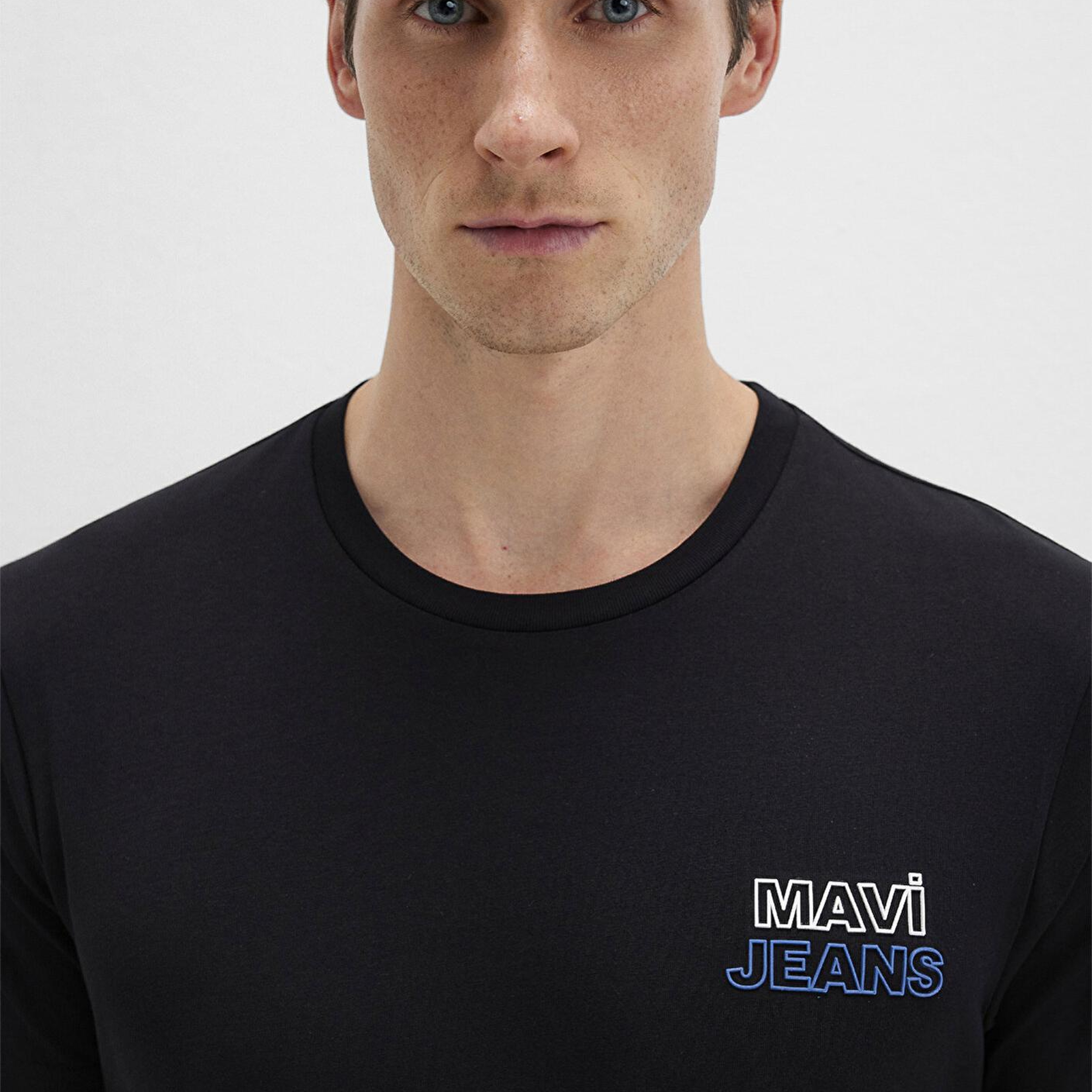 Mavi Mavi Jeans Baskılı Siyah Tişört Slim Fit / Dar Kesim 066841-900