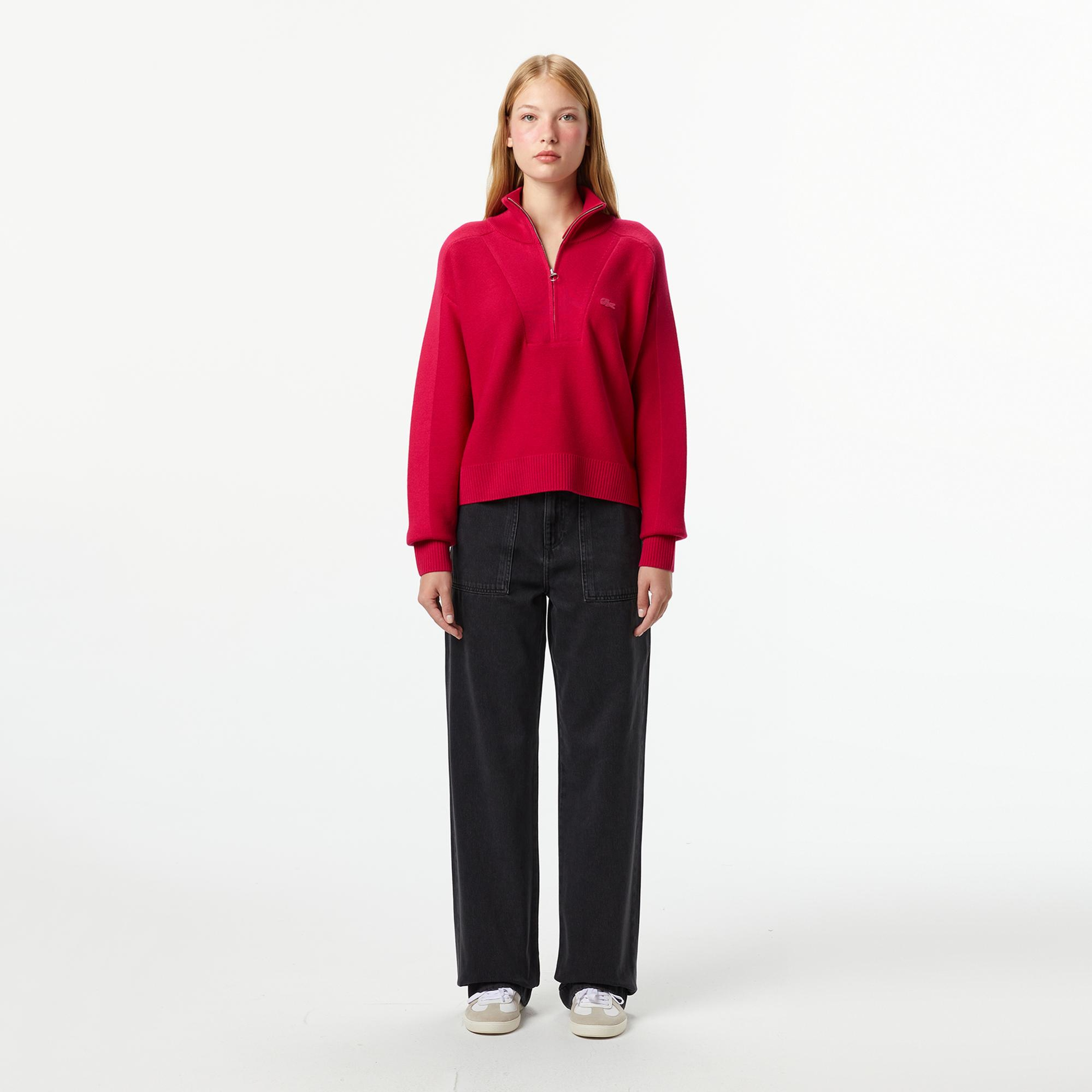 Lacoste Kadın Stragiht Fit Koyu Gri Pantolon