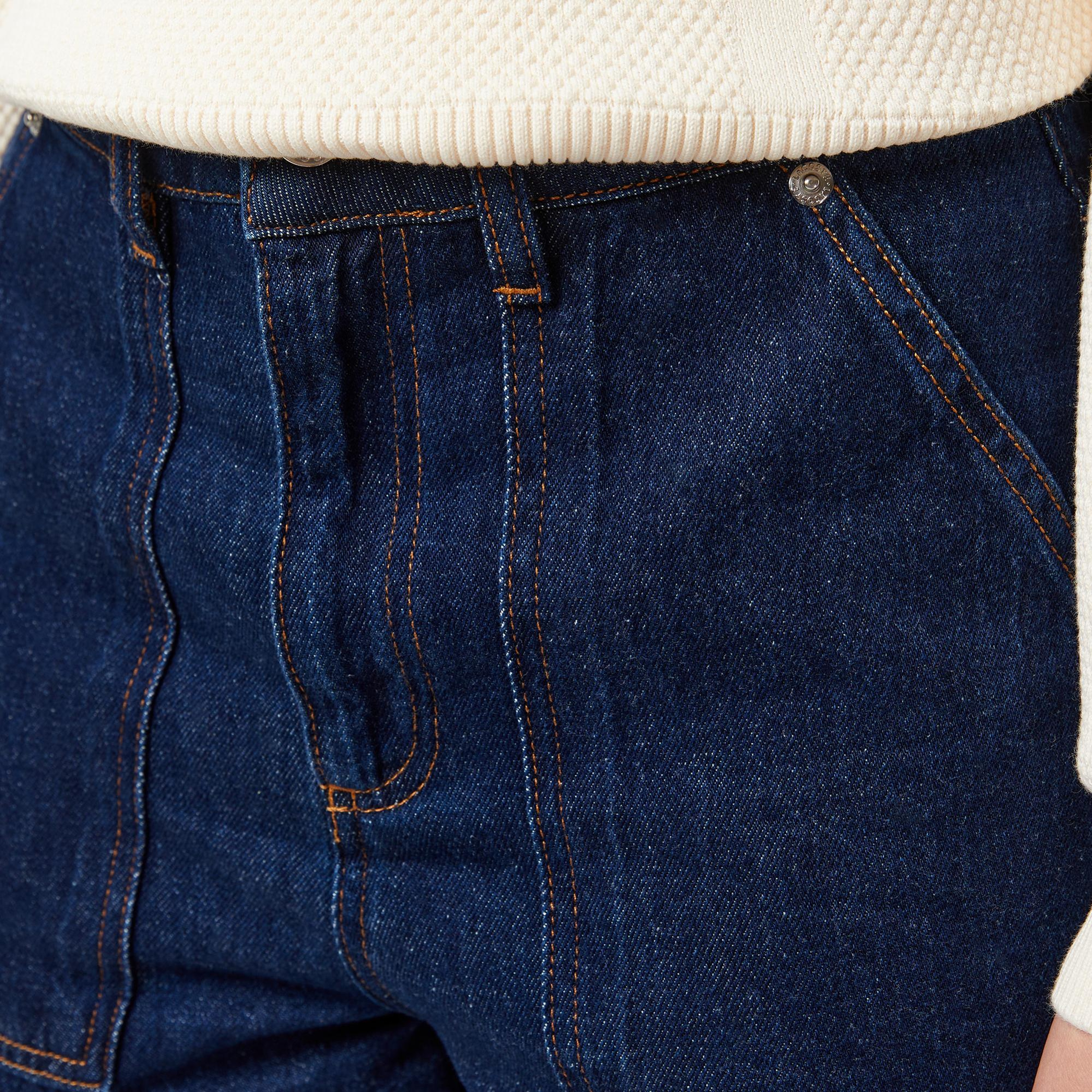 Lacoste Kadın Straight Fit Koyu Mavi Pantolon