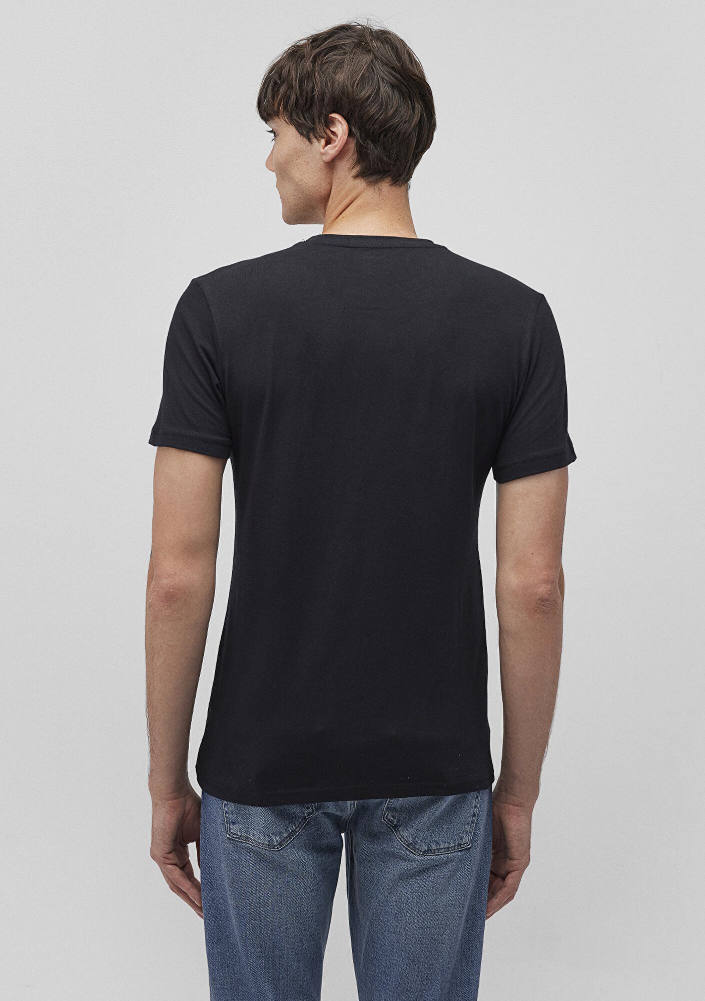 Mavi 2li Bisiklet Yaka Erkek Basic Tişört Fitted / Vücuda Oturan Kesim 0611283-900