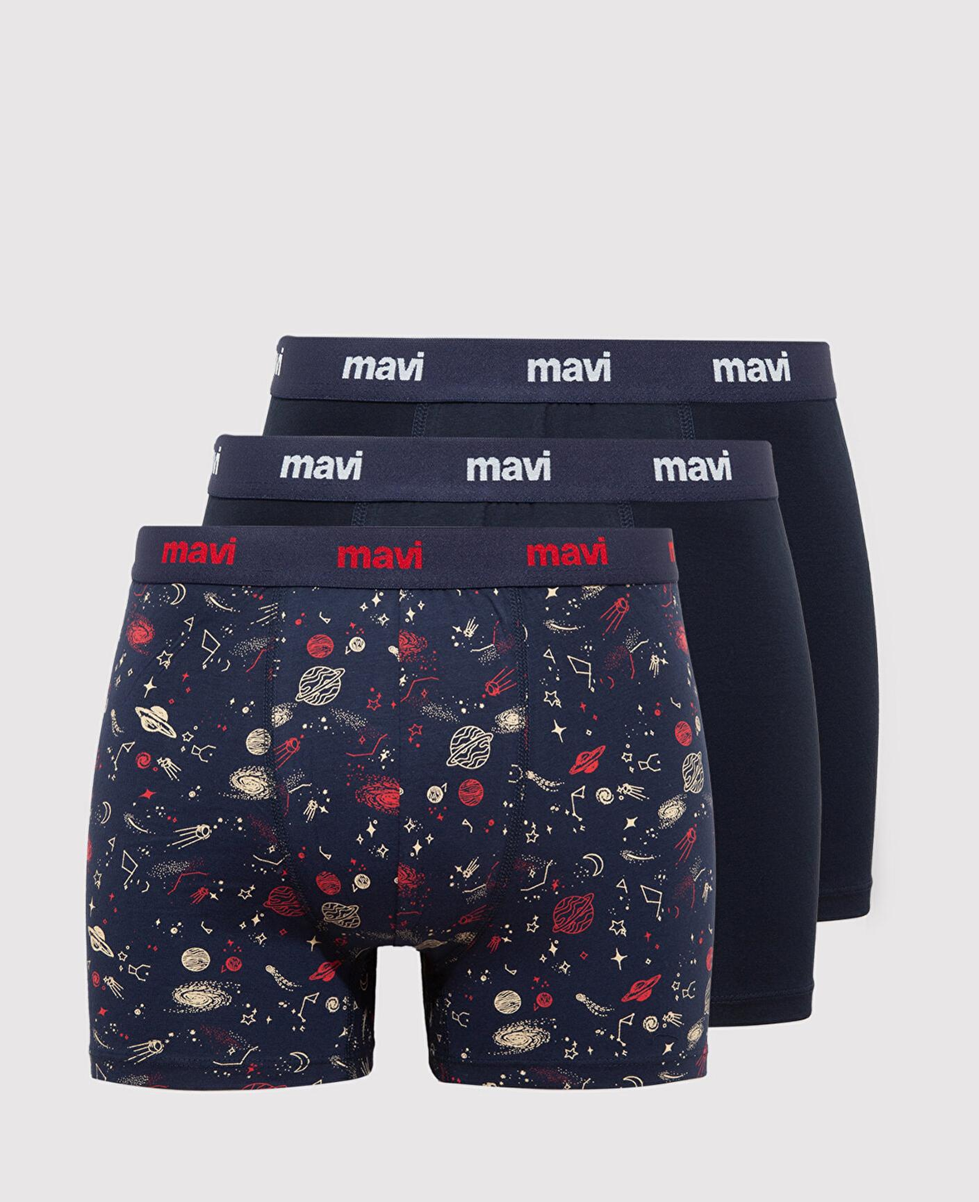 Mavi 3lü Lacivert Boxer 0910616-900