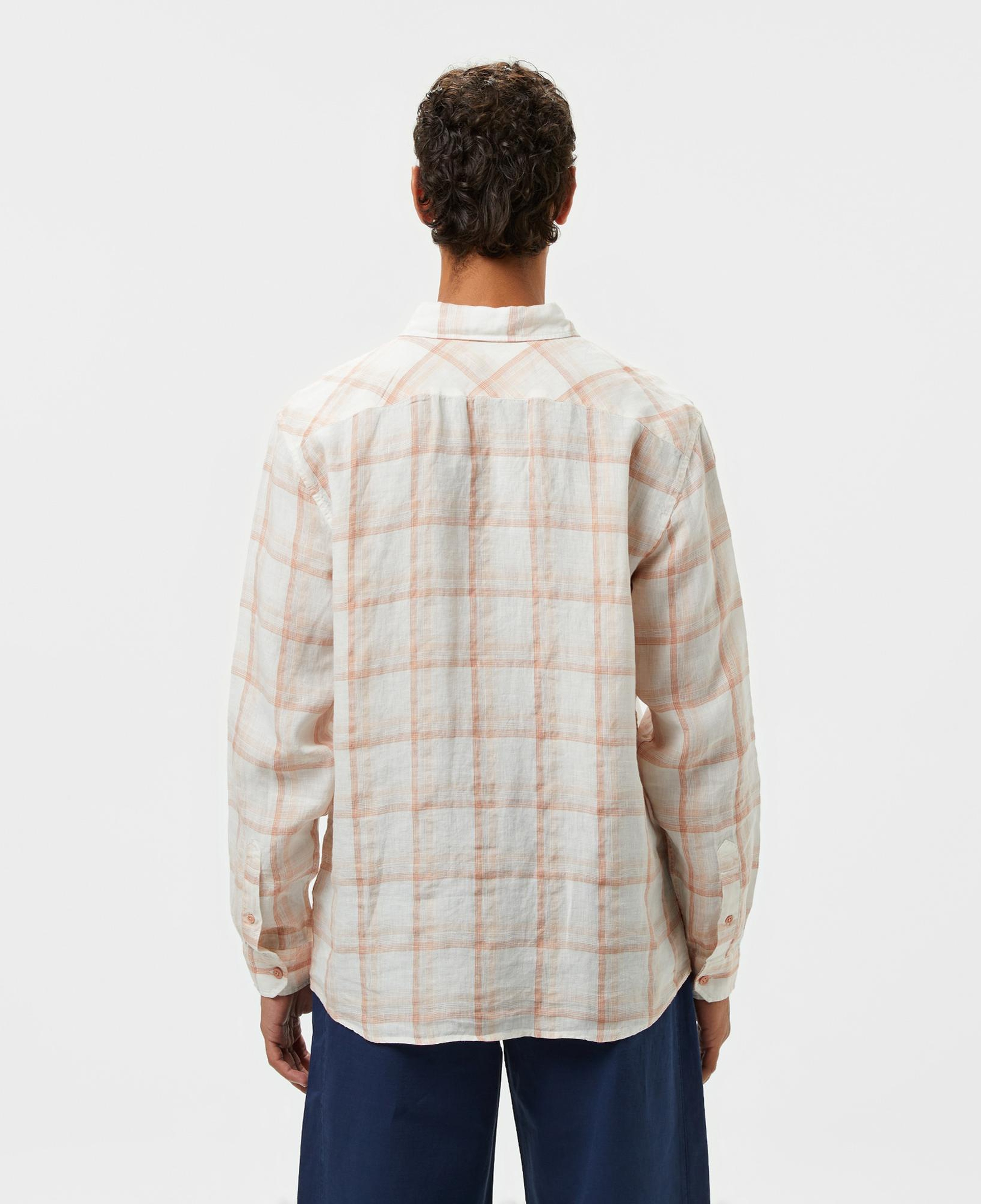 Lacoste Erkek Regular Fit Ekose Keten Açık Kahverengi Gömlek