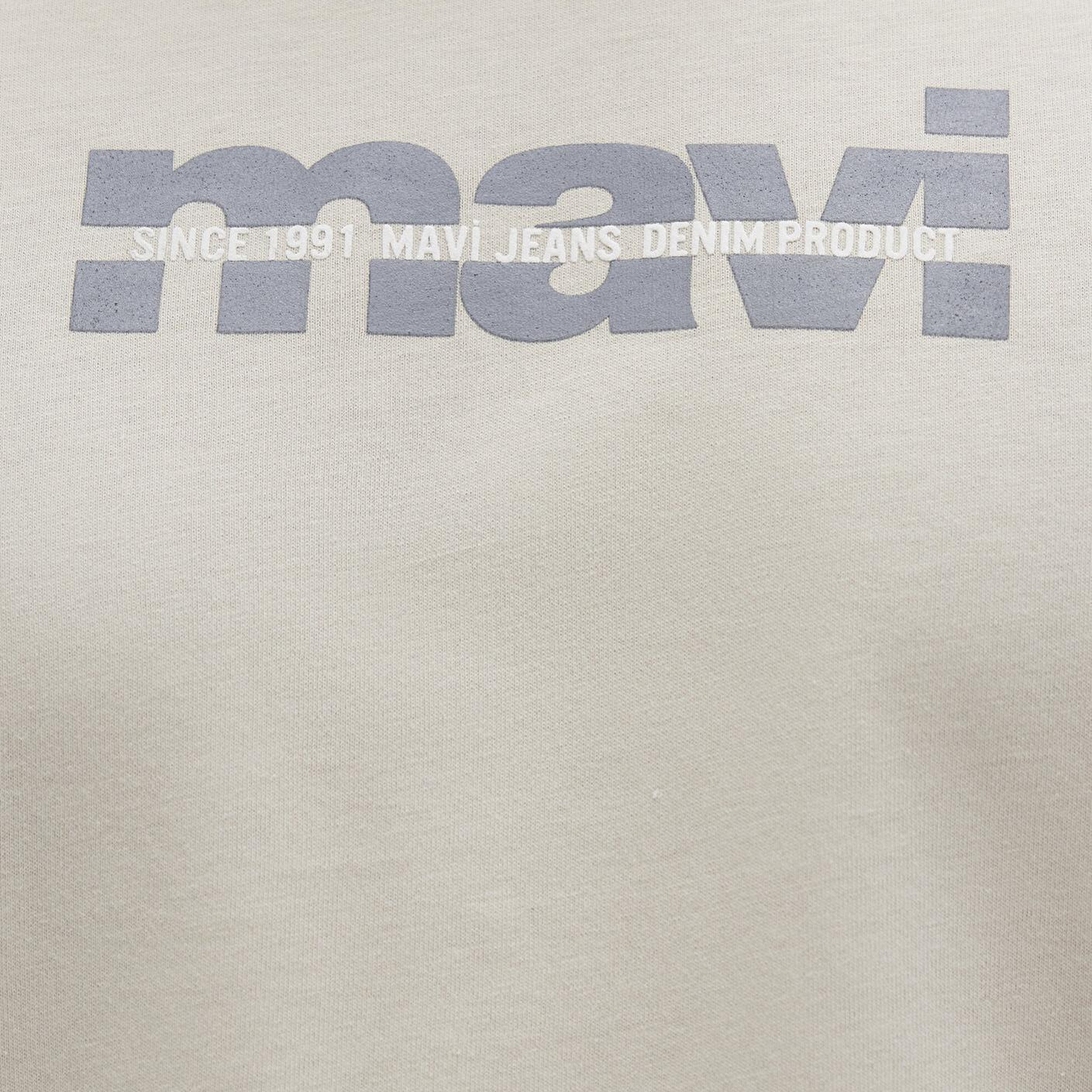 Mavi Mavi Logo Baskılı Bej Tişört Regular Fit / Normal Kesim 0610943-70144
