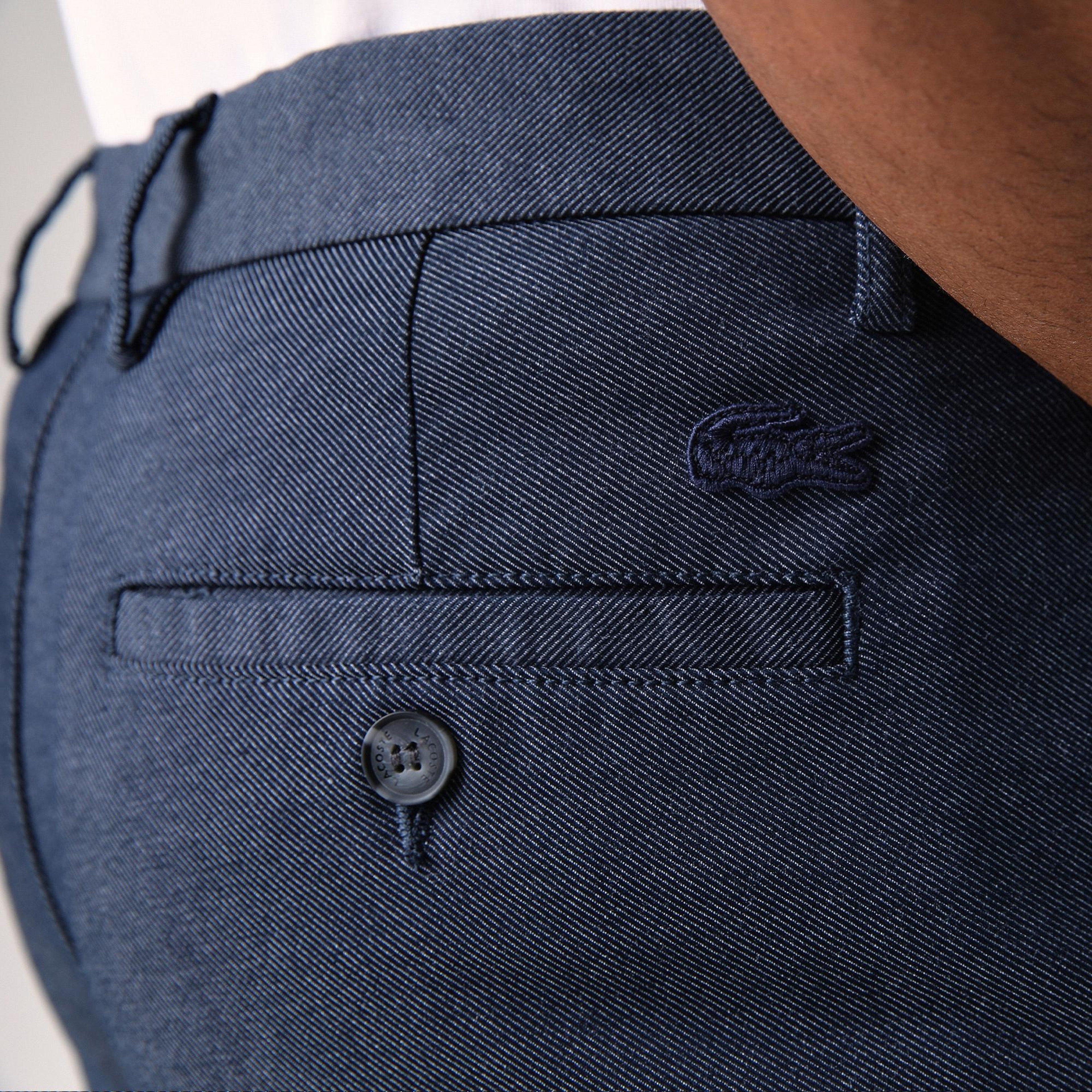 Erkek Slim Fit Lacivert Bermuda Şort