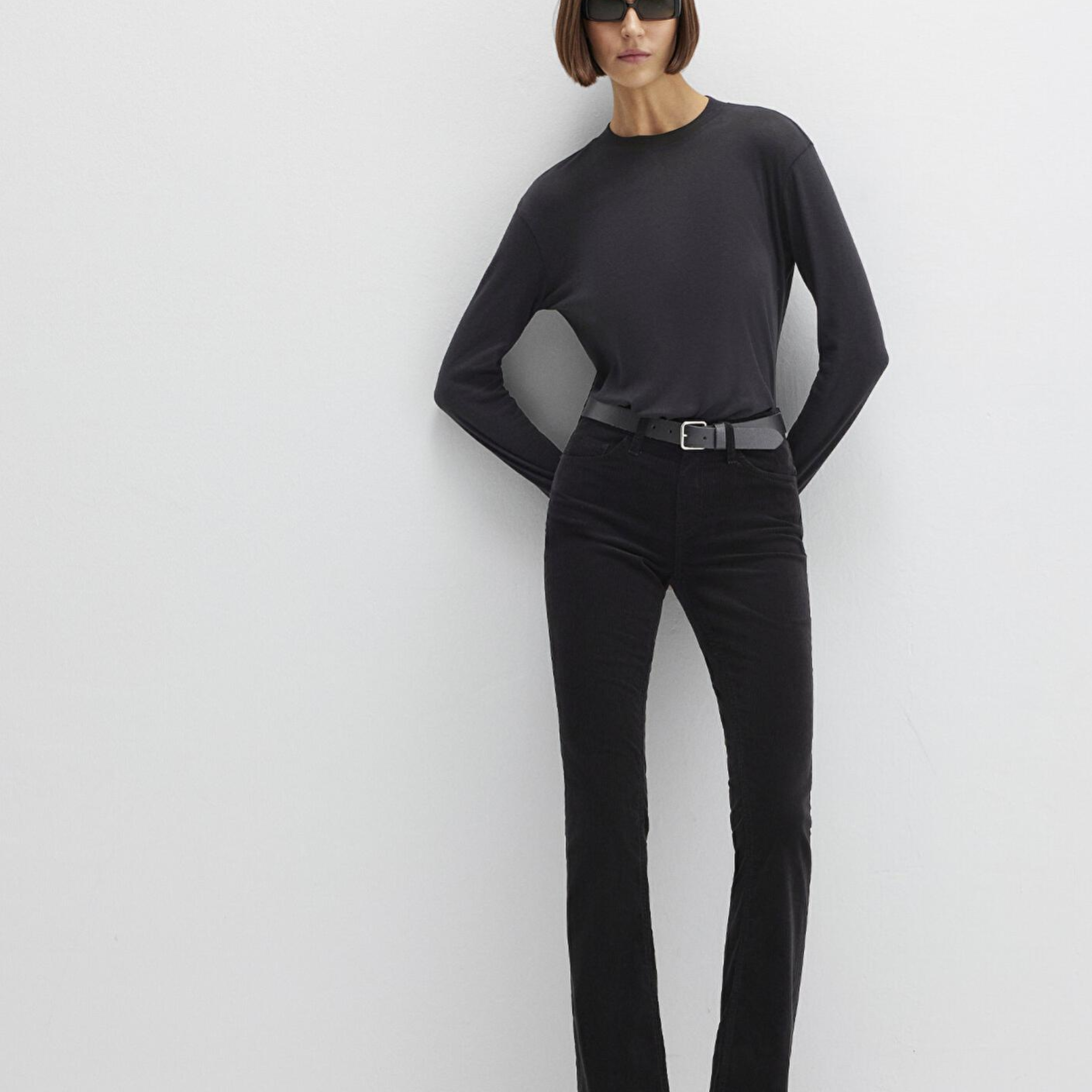 Mavi Molly Siyah Kadife Pantolon 1013682991