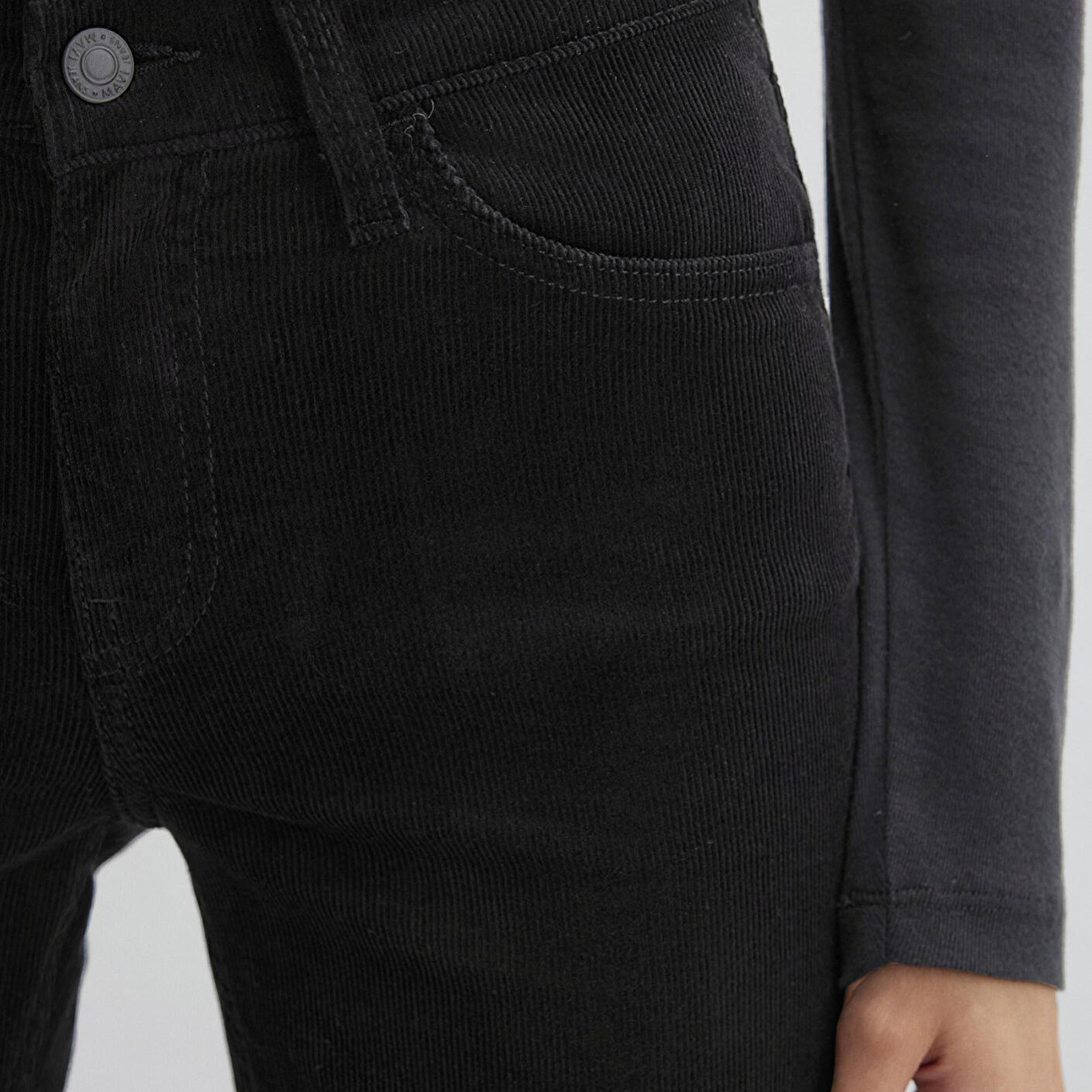 Mavi Molly Siyah Kadife Pantolon 1013682991