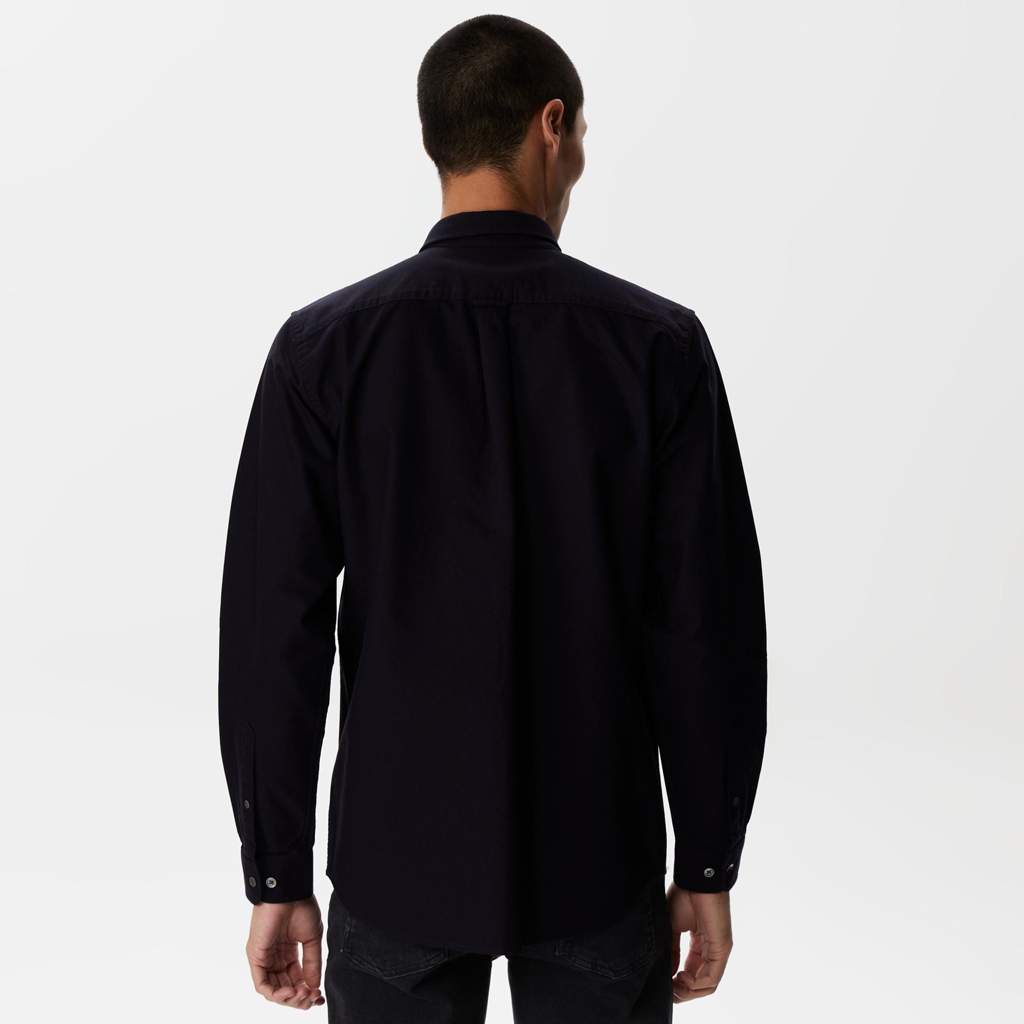 Lacoste Erkek Regular Fit Düğmeli Yaka Lacivert Gömlek