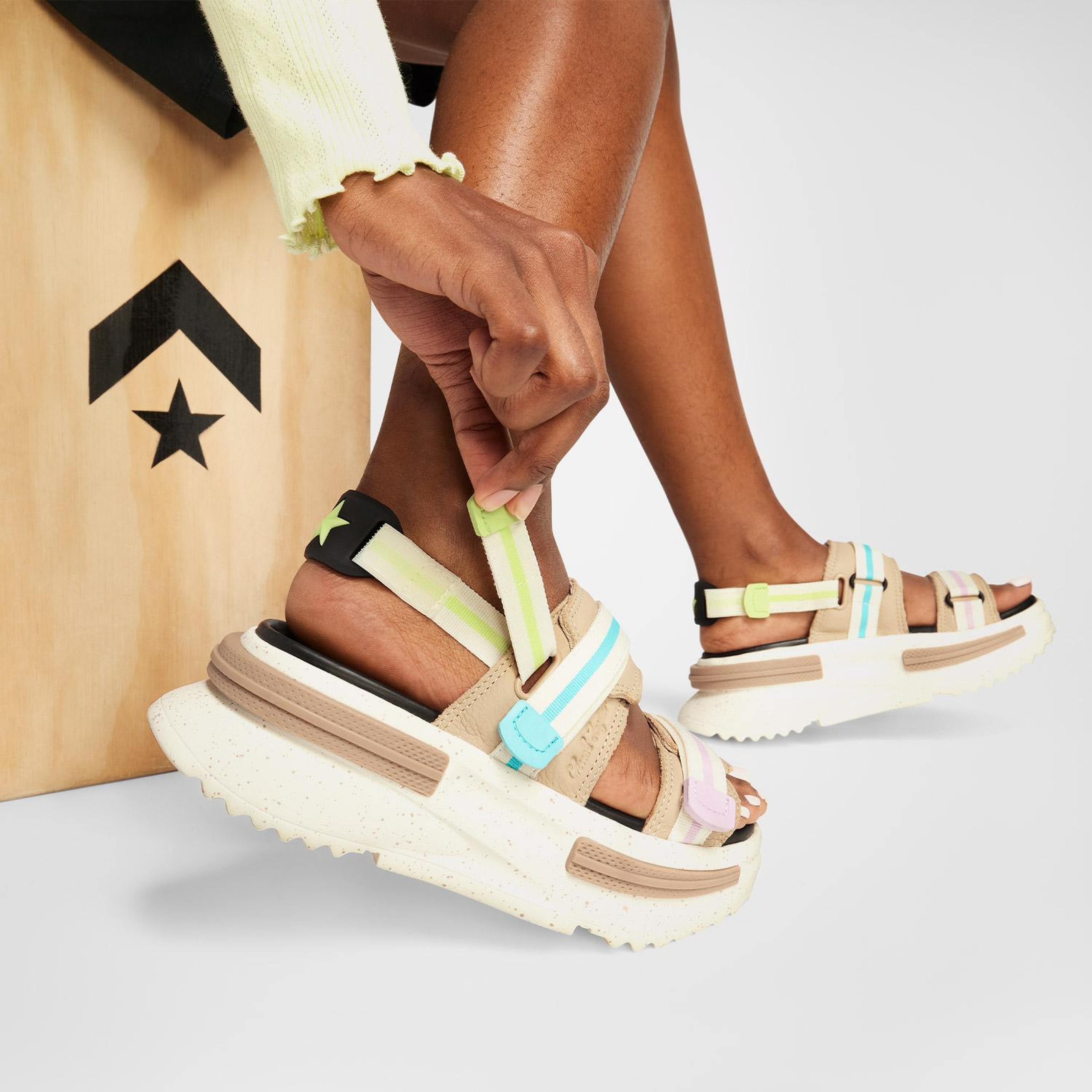 Converse Run Star Utility Sandal Cx Kadın Bej Sandalet