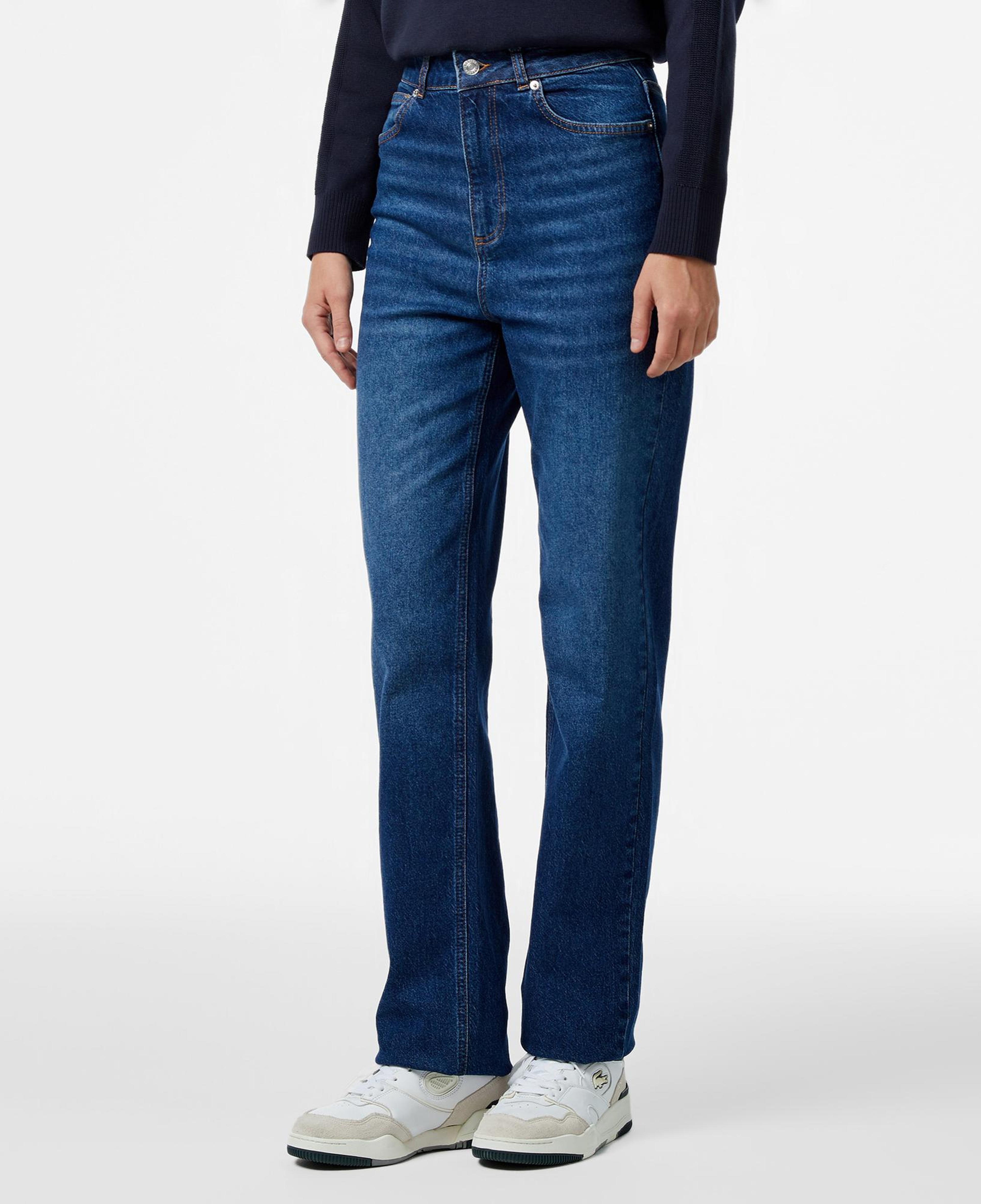 Lacoste Kadın Regular Fit Mavi Jean Pantolon