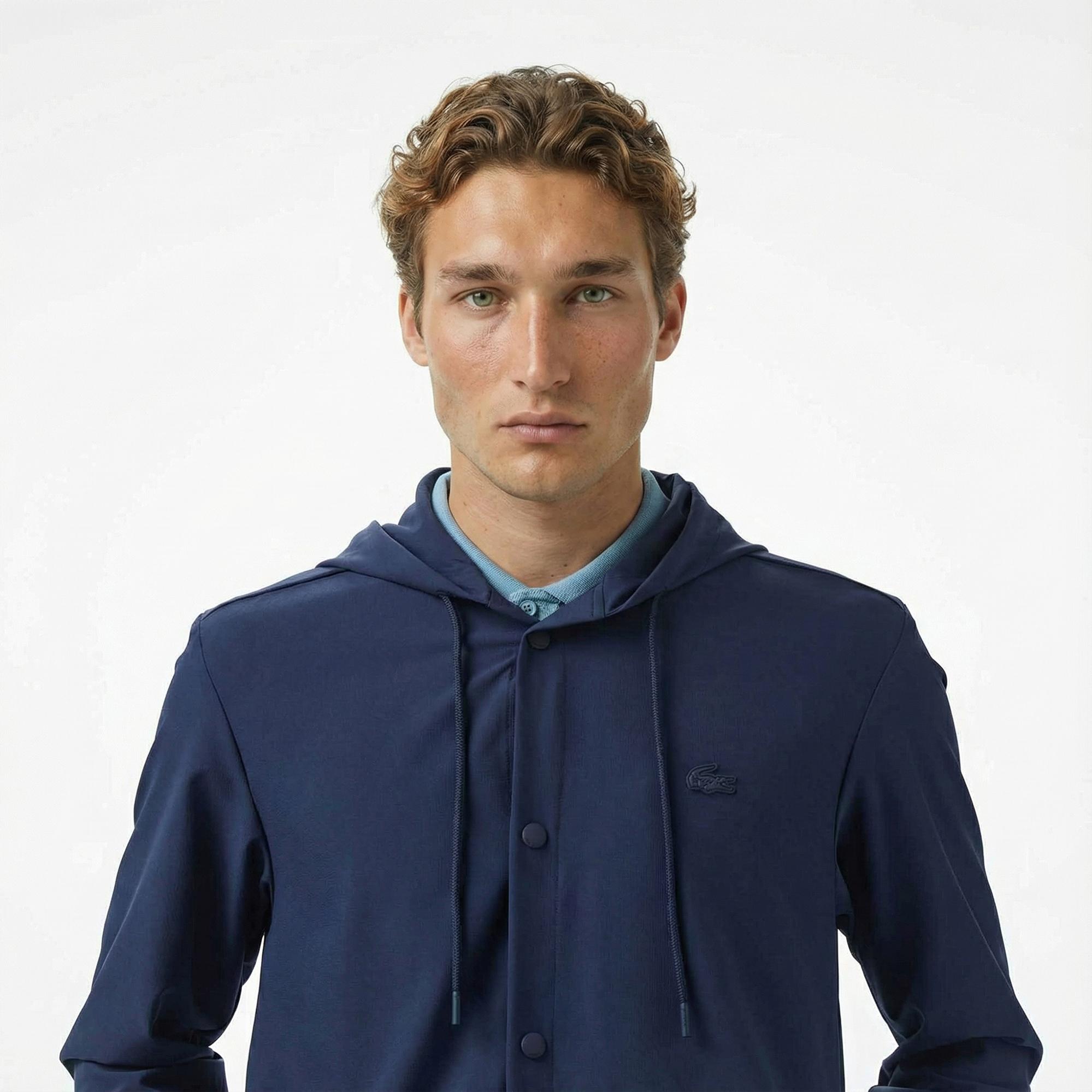 Lacoste Erkek Regular Fit Kapüşonlu Lacivert Ceket