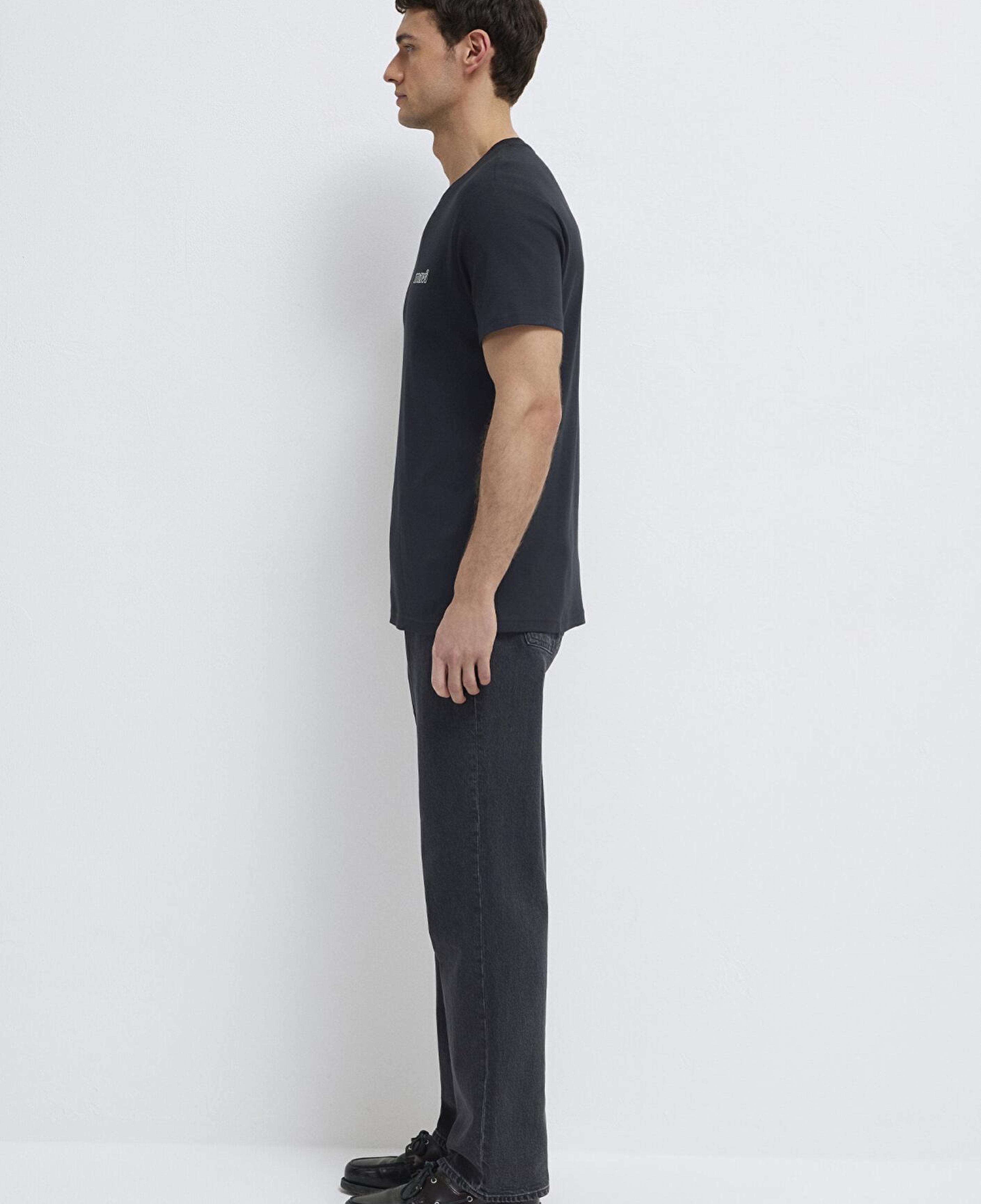 Mavi Mavi Logo Baskılı Siyah İnterlok Tişört Slim Fit / Dar Kesim 0610360-900