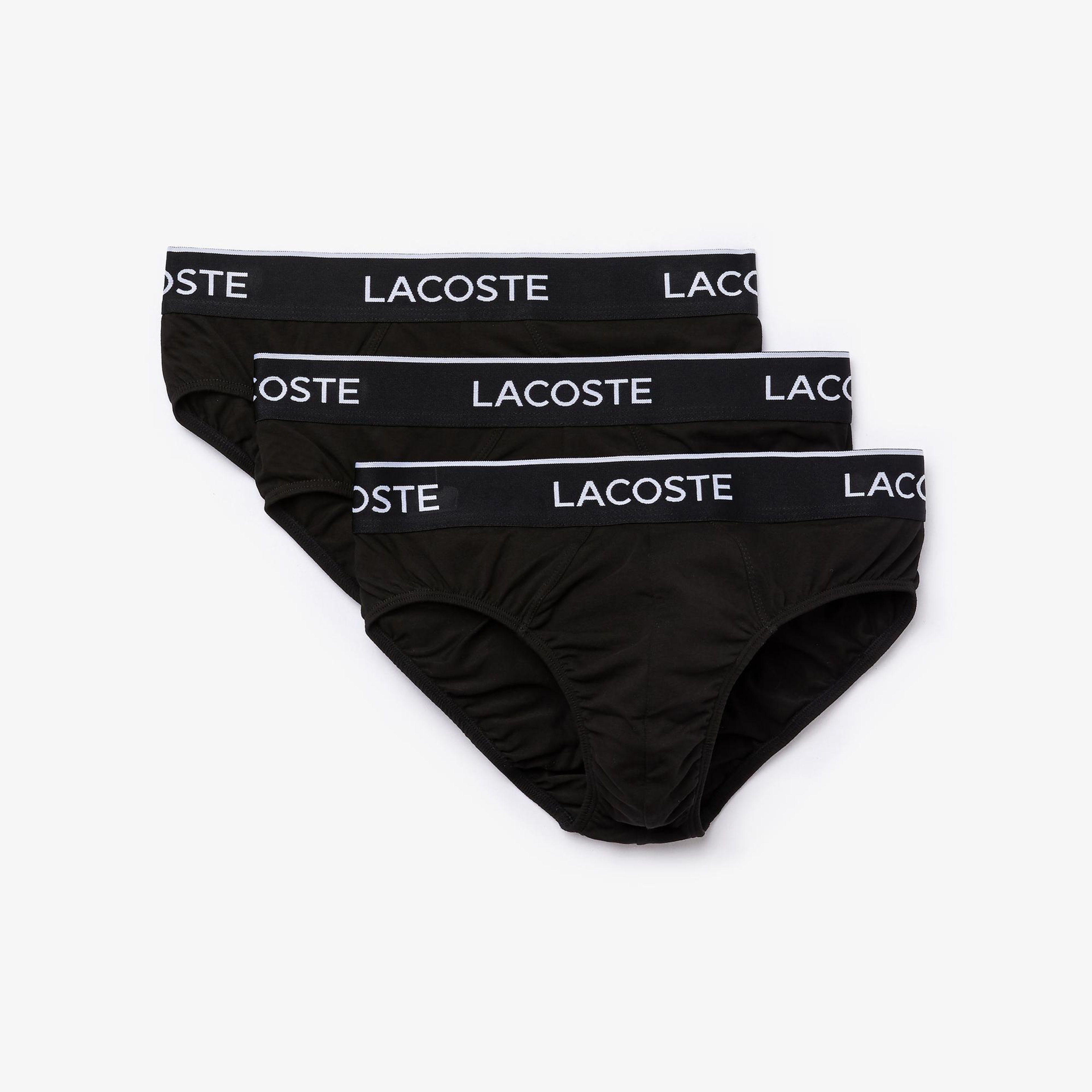 Lacoste Erkek 3'lü Siyah Boxer