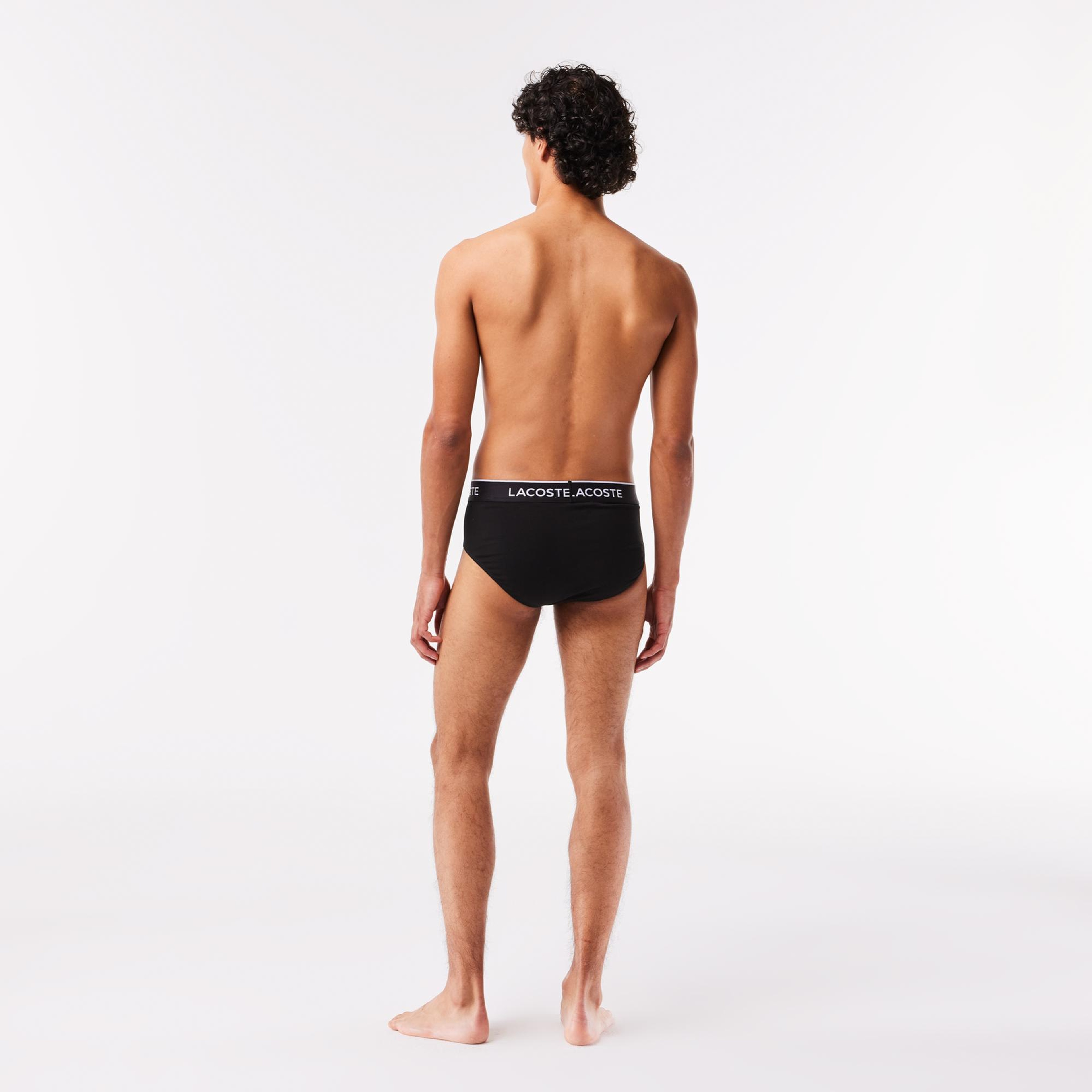 Lacoste Erkek 3'lü Siyah Boxer