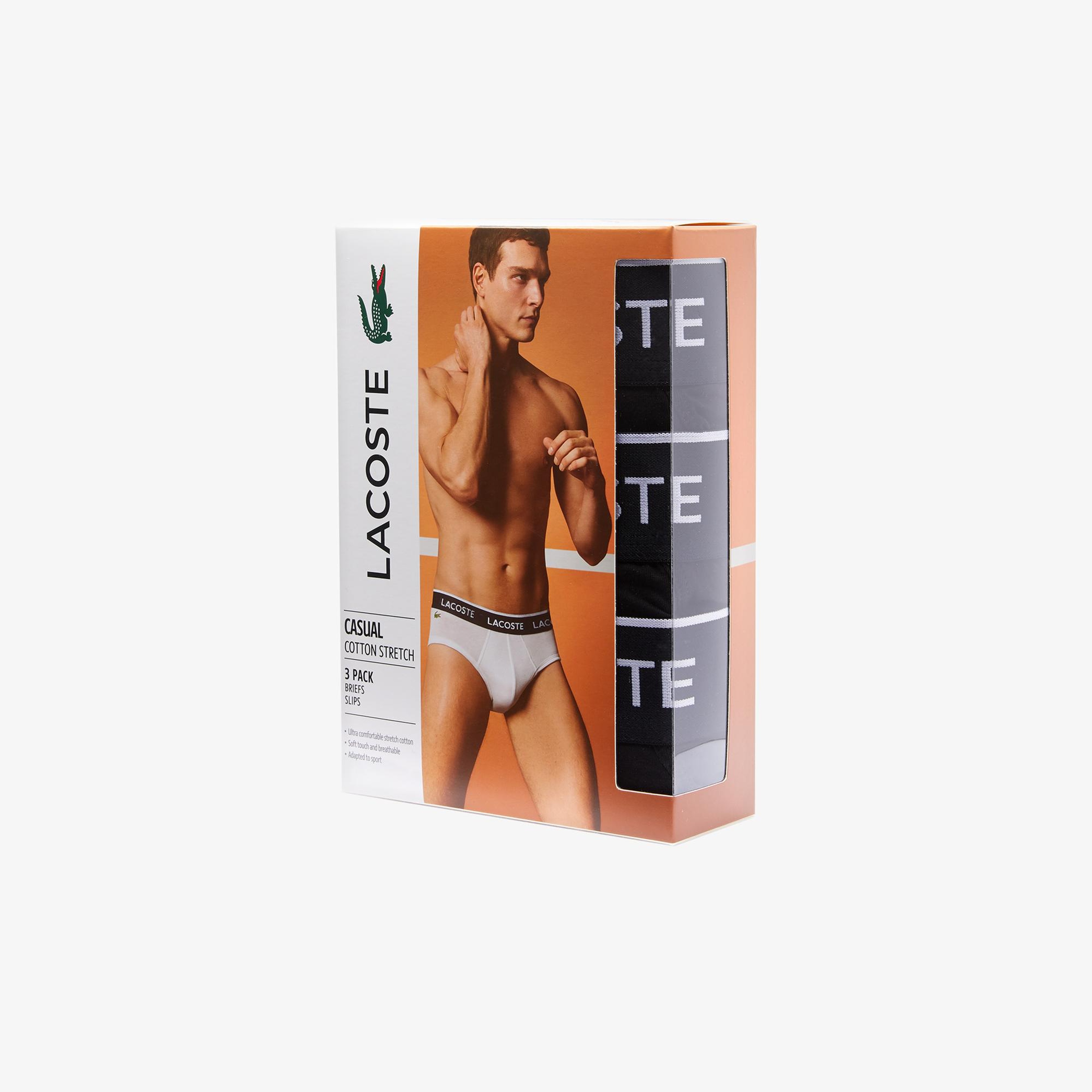 Lacoste Erkek 3'lü Siyah Boxer