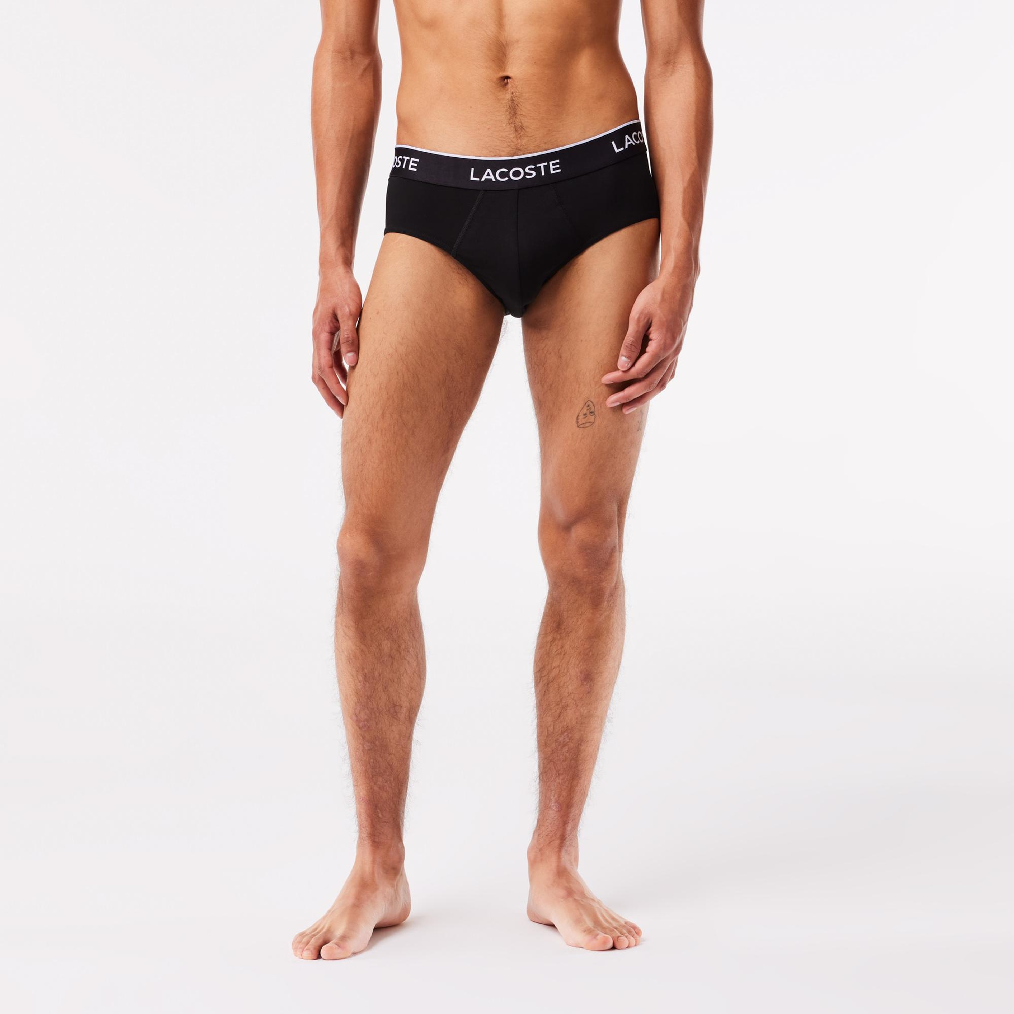 Lacoste Erkek 3'lü Siyah Boxer