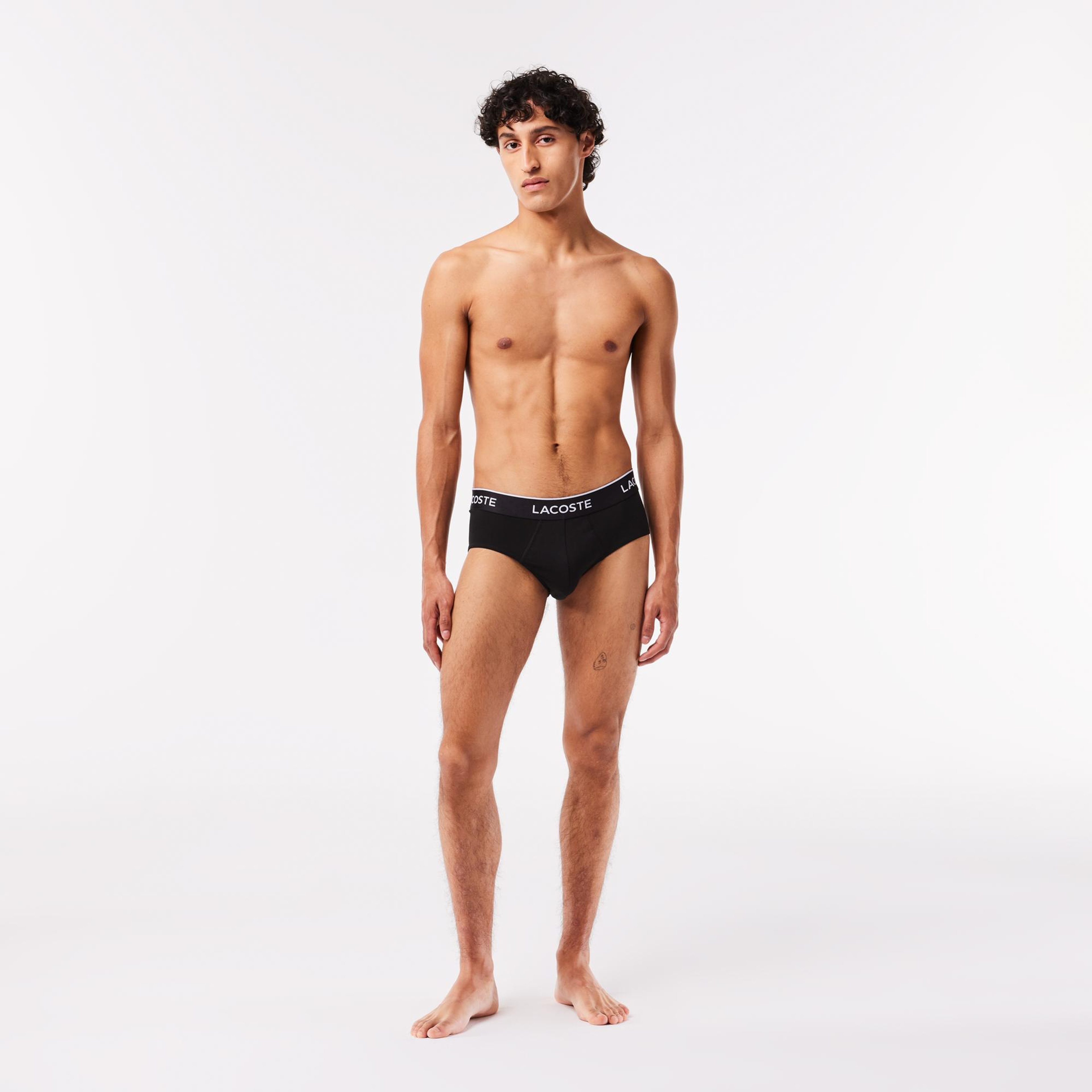 Lacoste Erkek 3'lü Siyah Boxer