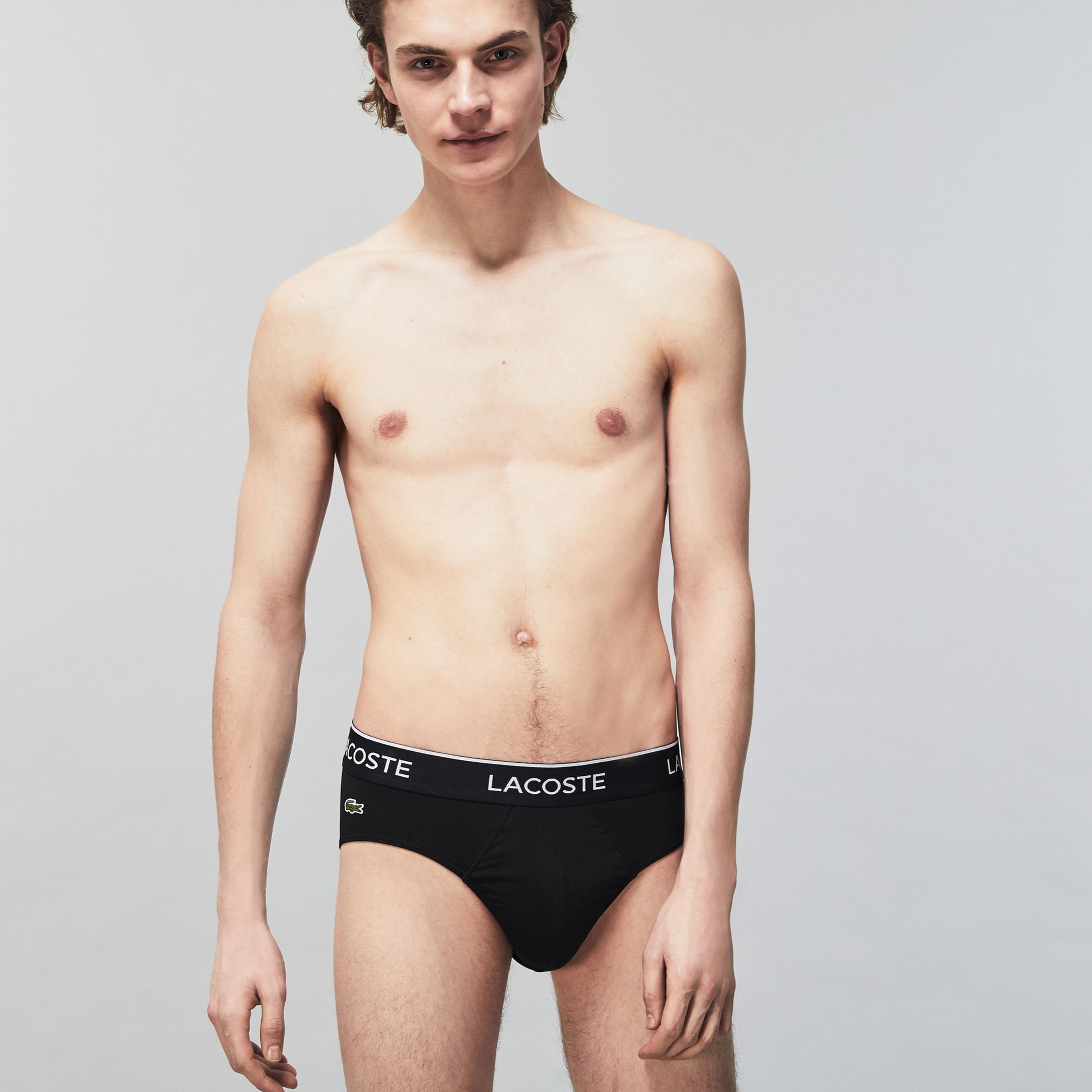 Lacoste Erkek 3'lü Siyah Boxer