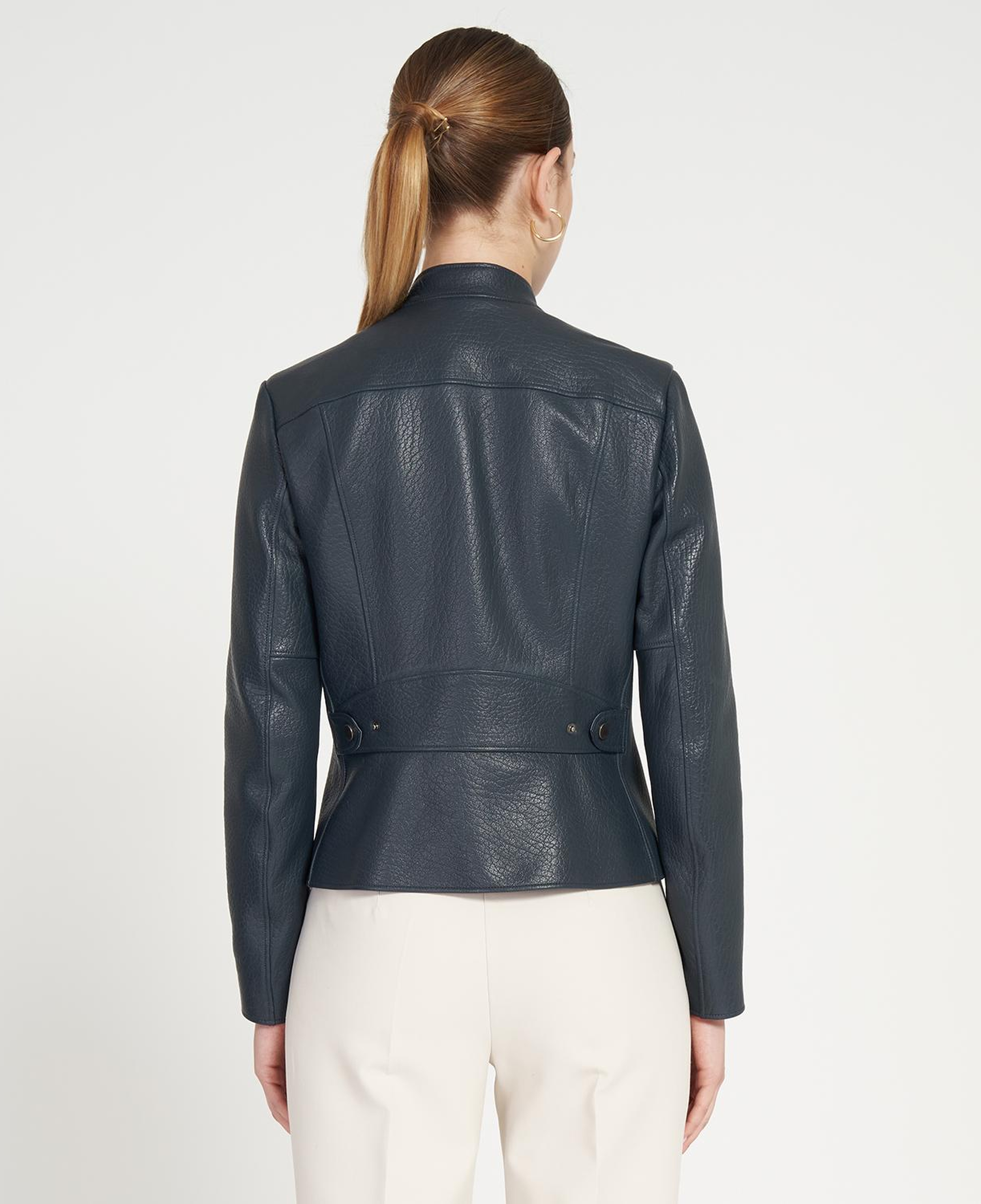 Destiny Lacivert Kadın Deri Ceket