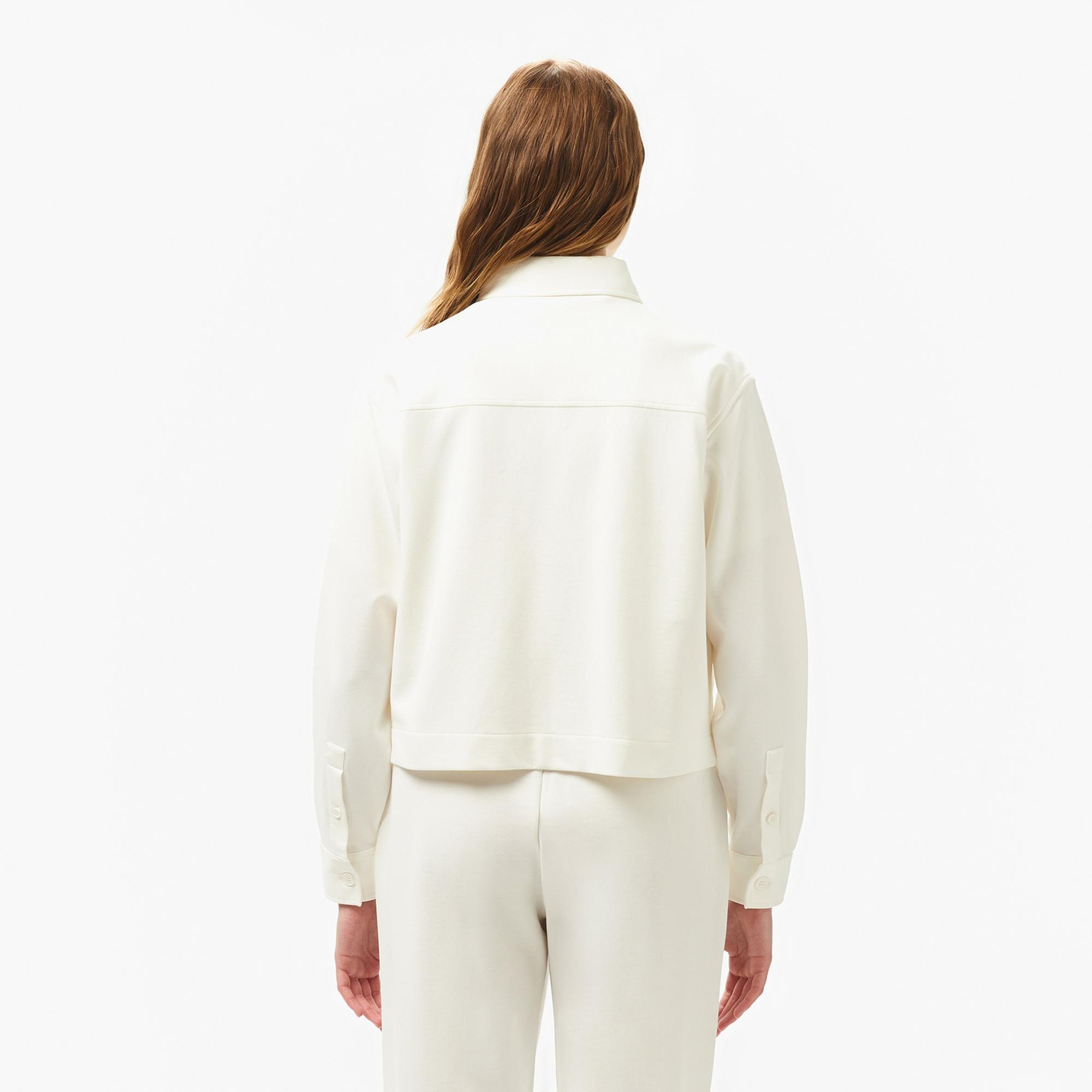 Lacoste Kadın Regular Fit Beyaz Gömlek