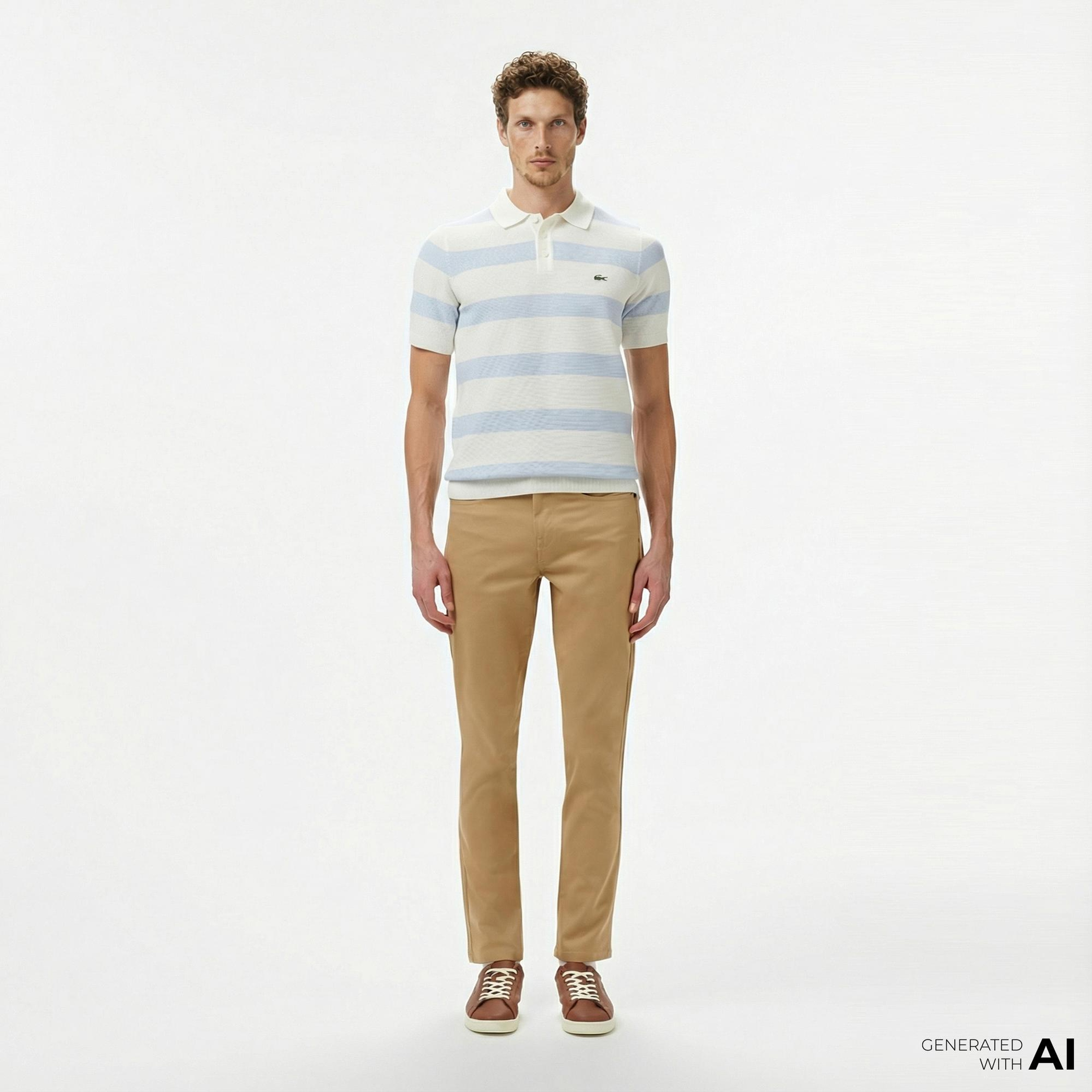 Lacoste Erkek Slim Fit Bej Jean Pantolon