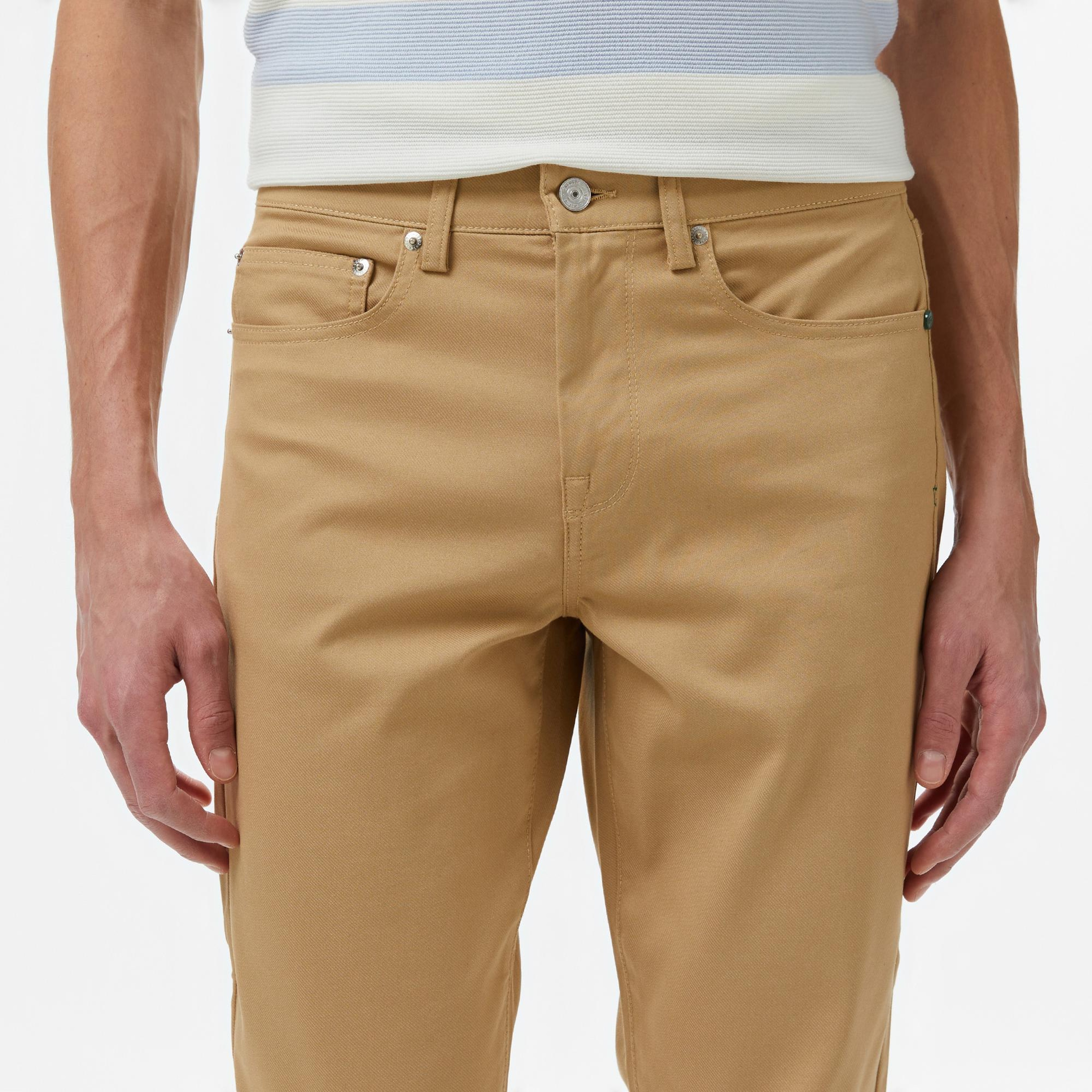 Lacoste Erkek Slim Fit Bej Jean Pantolon