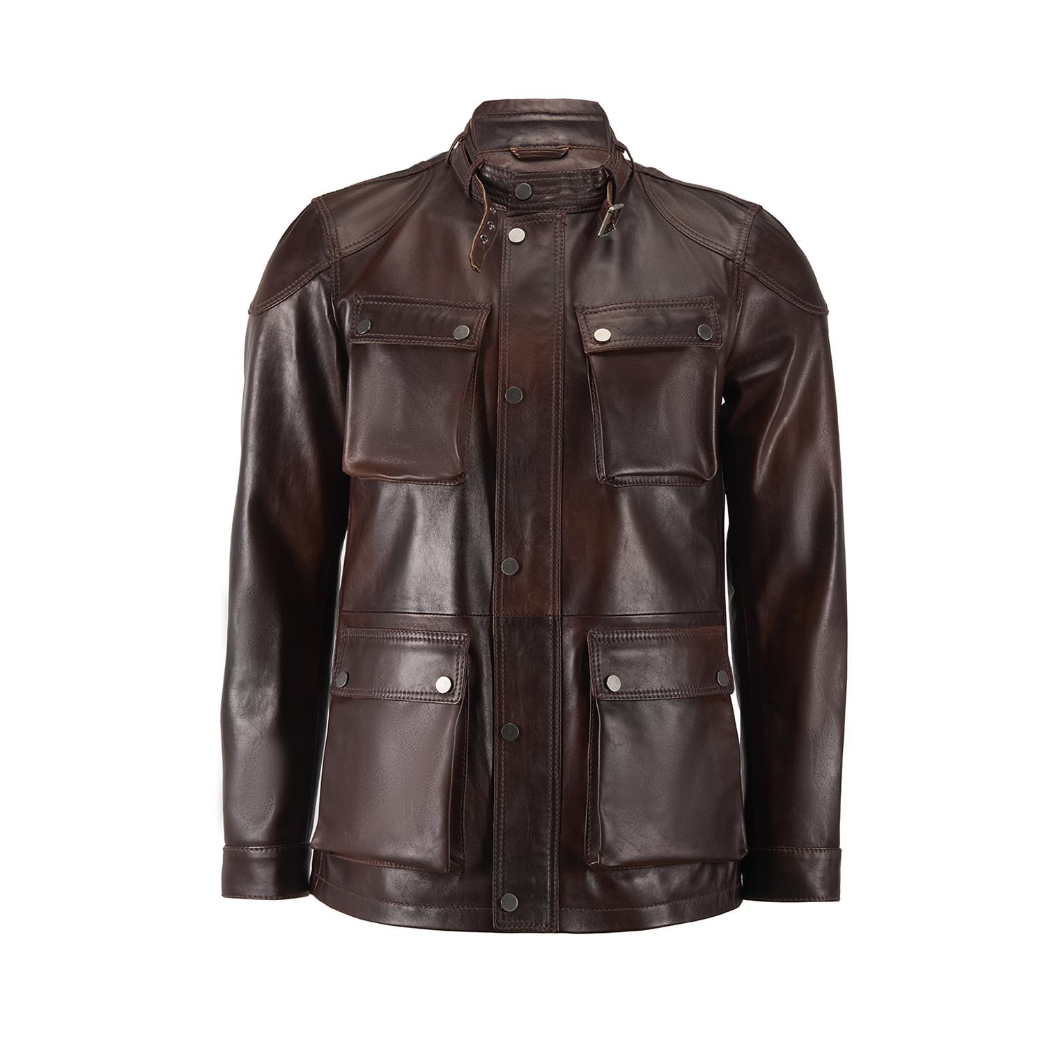 Dione Kahve Erkek Deri Mont