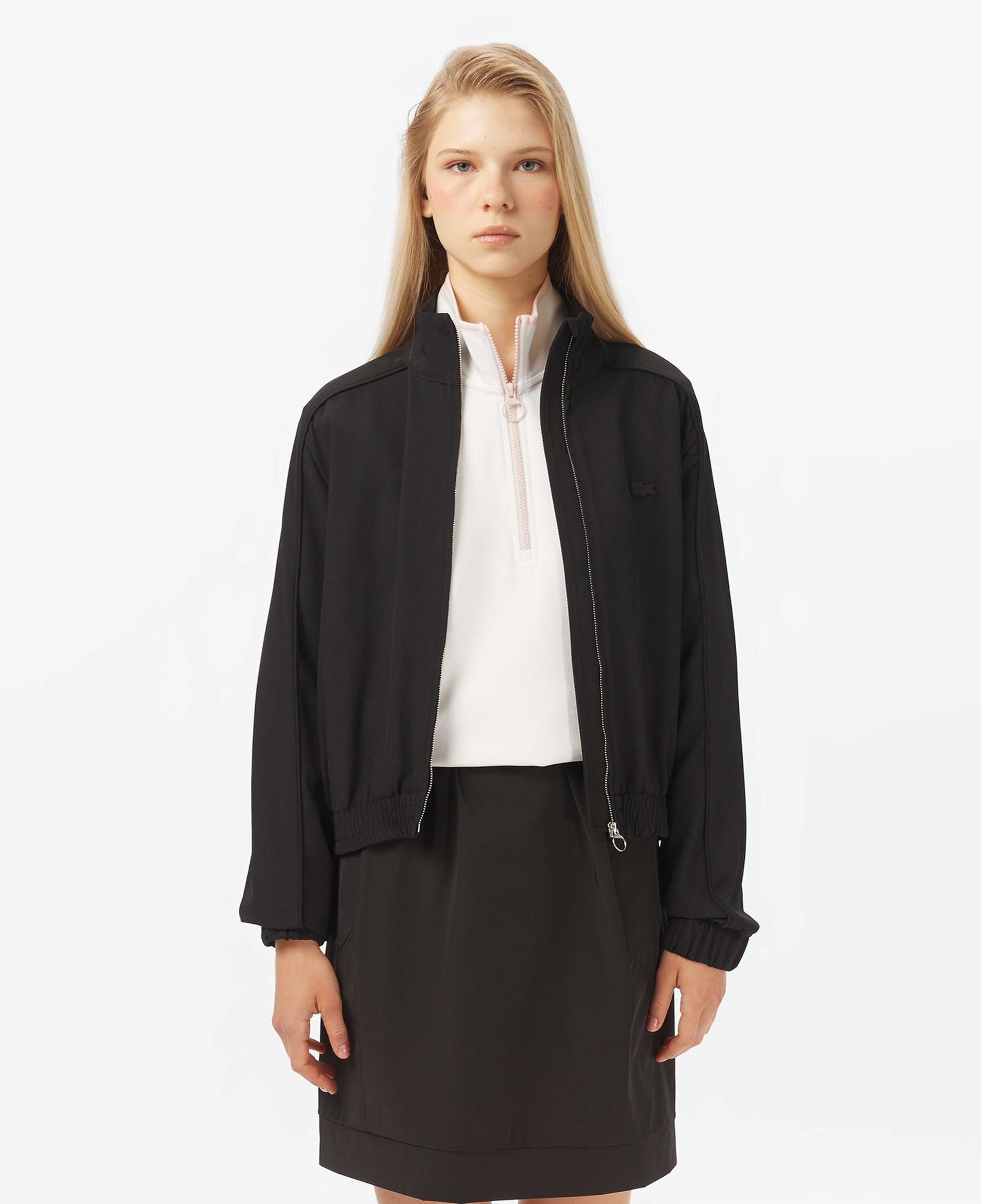 Lacoste Kadın Fermuarlı Siyah Ceket