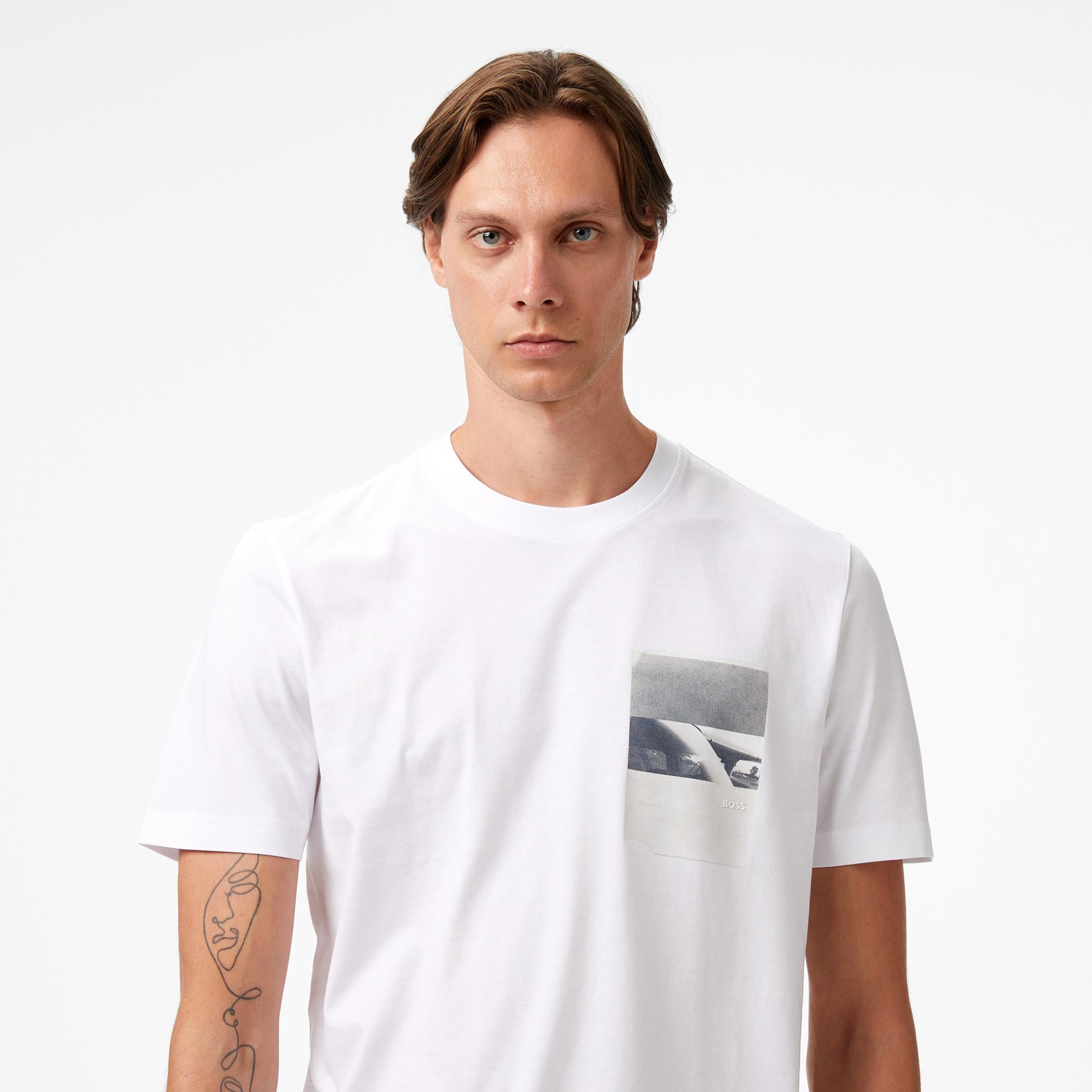 Boss Container Erkek Beyaz T-Shirt