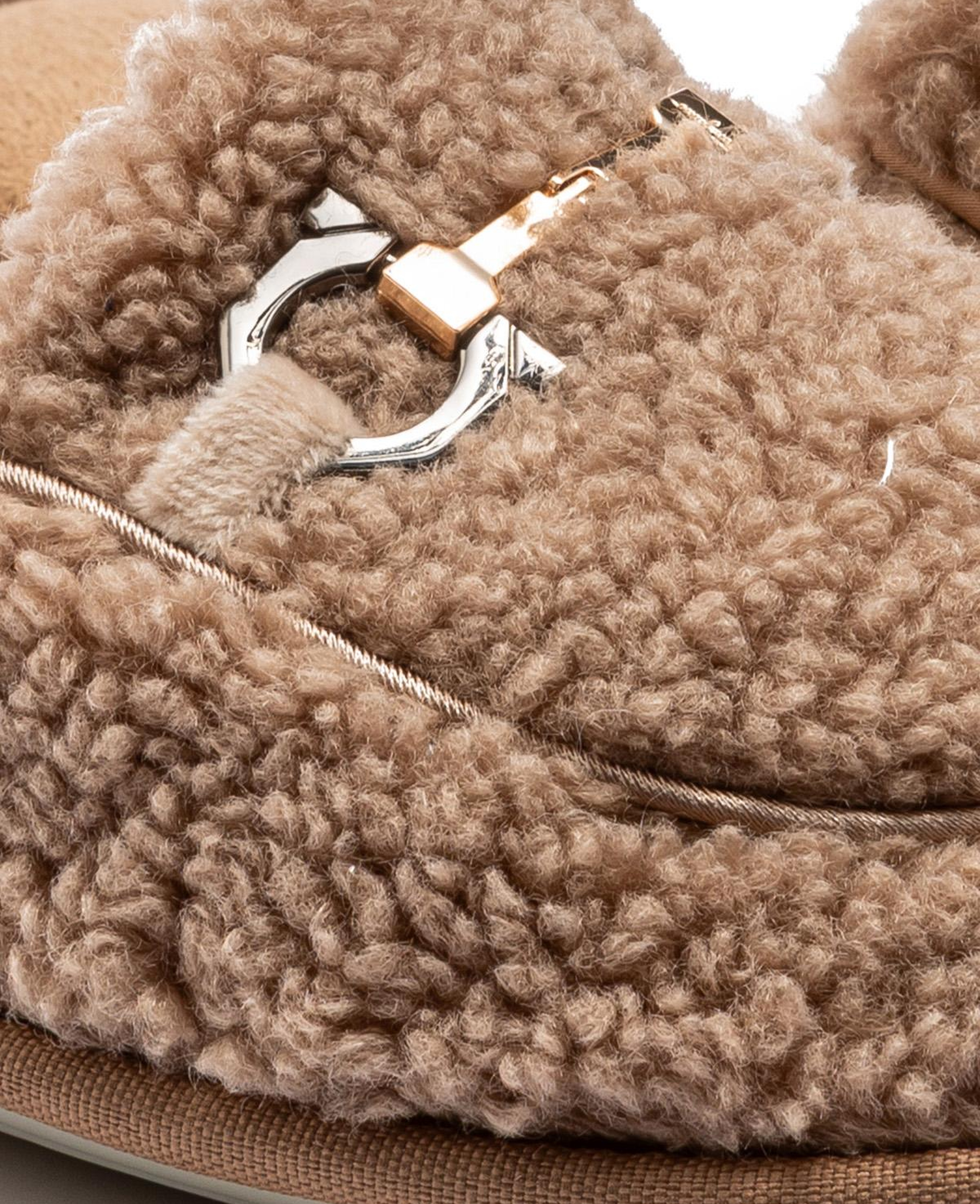 Siya Kadın Peluş Ev Terliği Bej 37/41