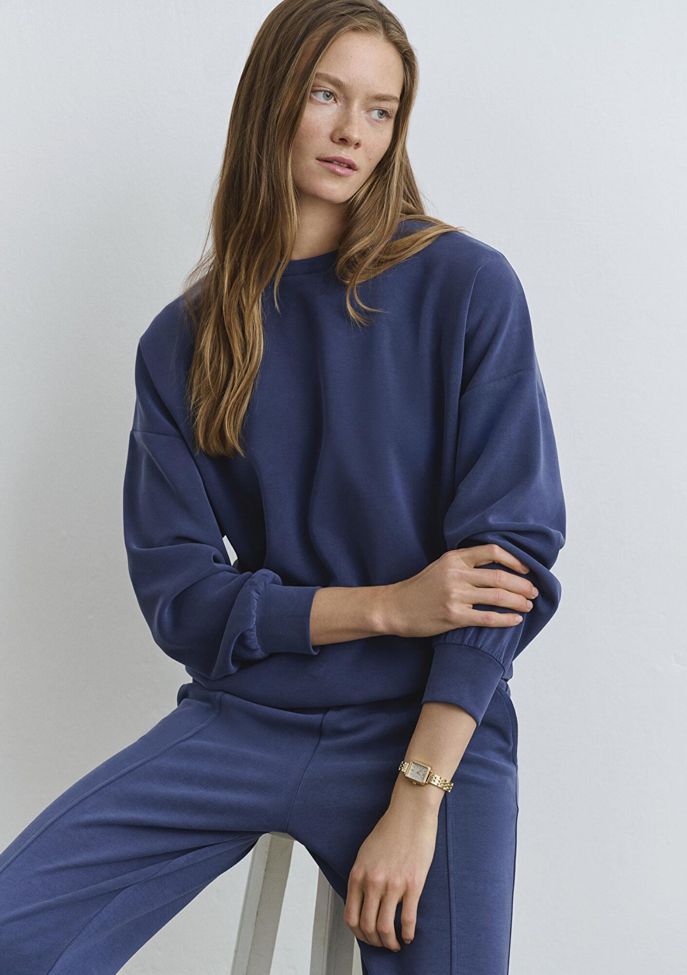 Mavi Lux Touch (TENCEL™) Modal Lacivert Sweatshirt 168837-70491