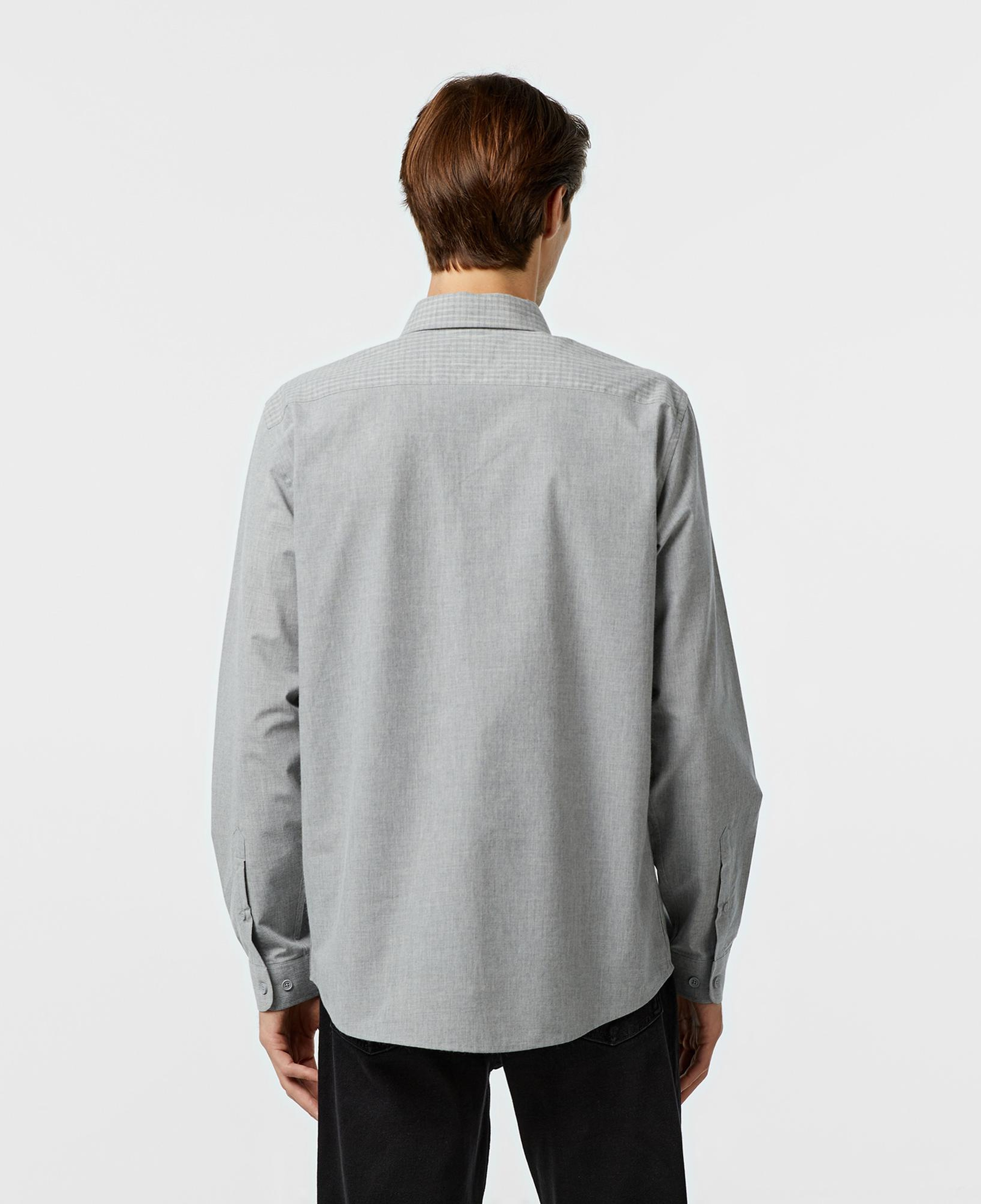 Lacoste Erkek Relaxed Fit Düğmeli Yaka Ekose Gri Gömlek