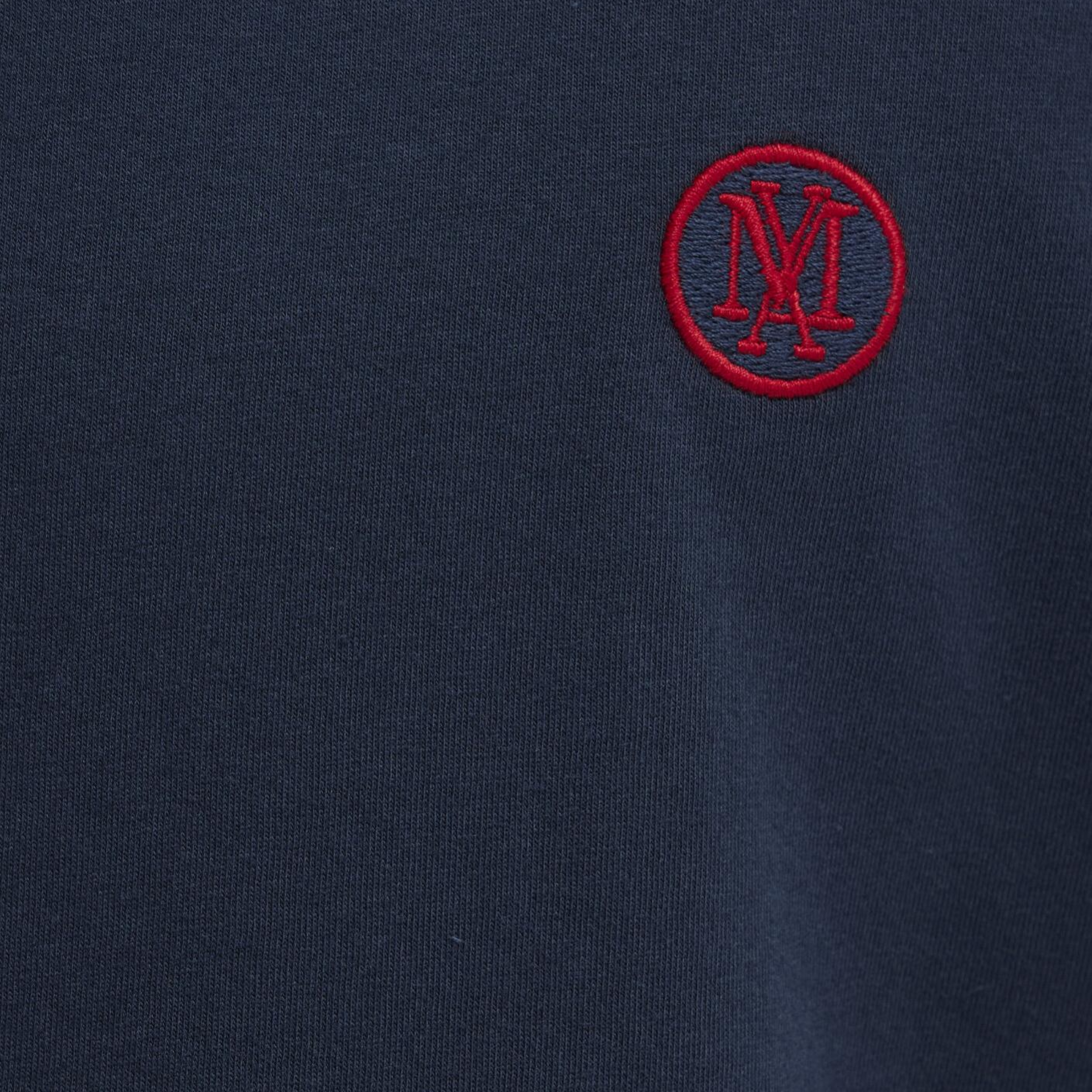 Mavi Mavi Logo İşlemeli Lacivert Basic Tişört Loose Fit / Bol Rahat Kesim 067074-33207