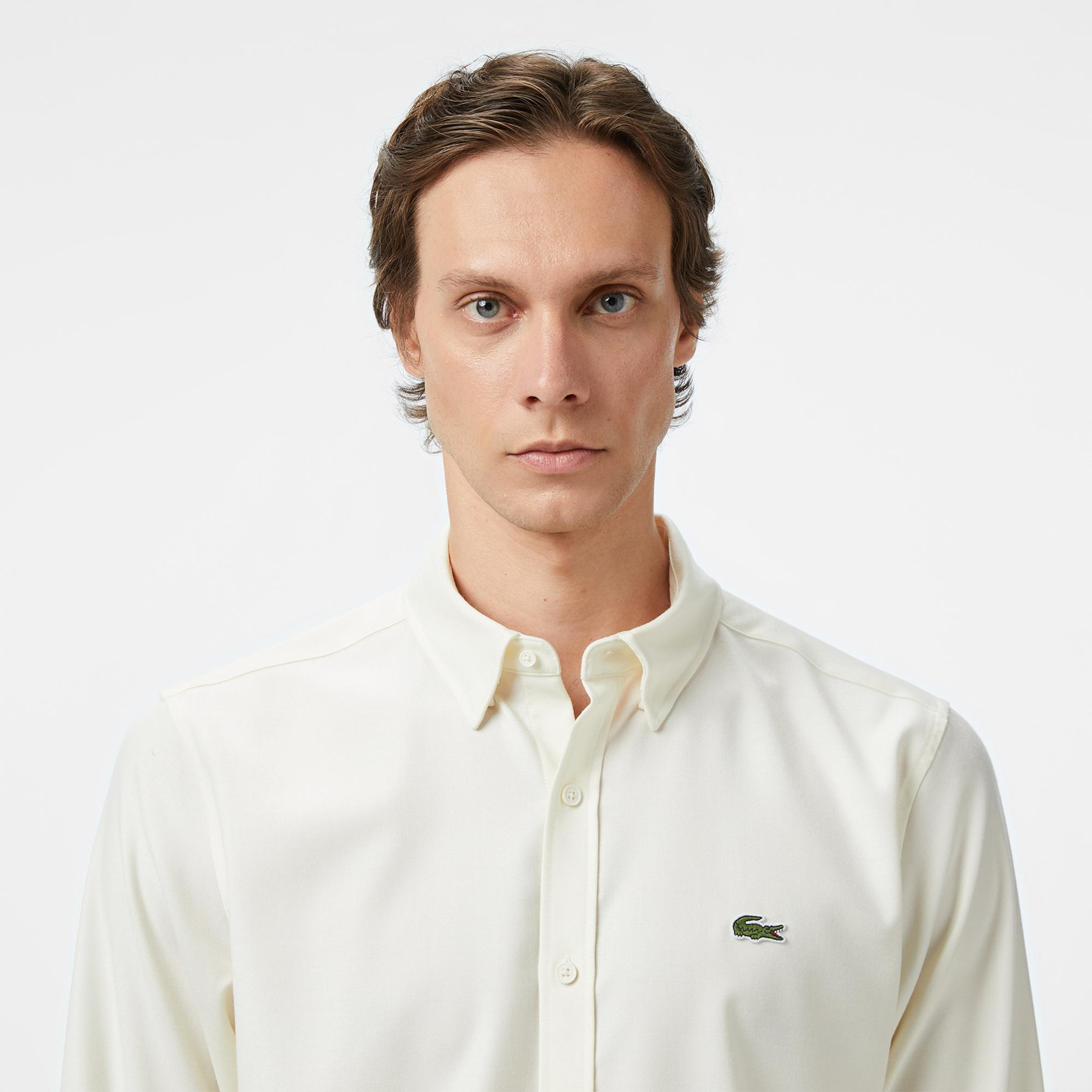 Lacoste Erkek Regular Fit Beyaz Gömlek