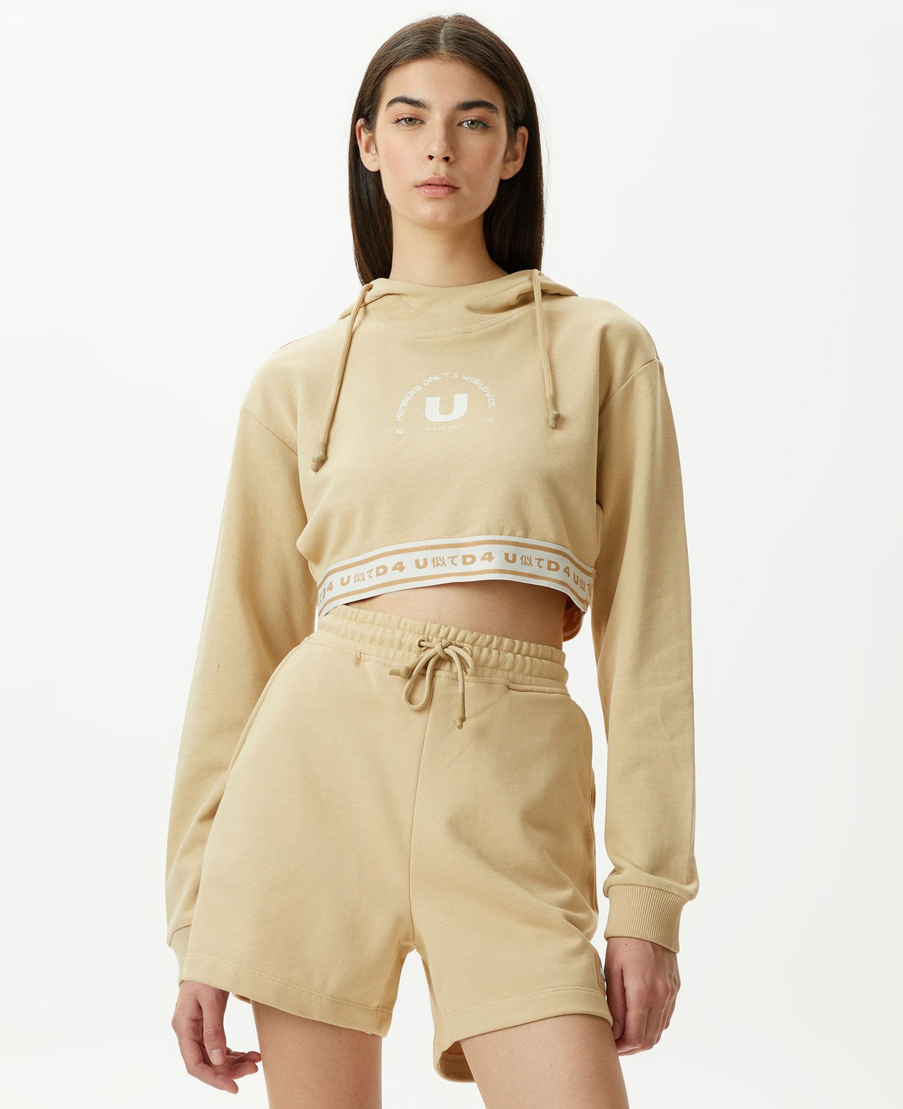 UNITED4 Classic Kadın Krem Hoodie