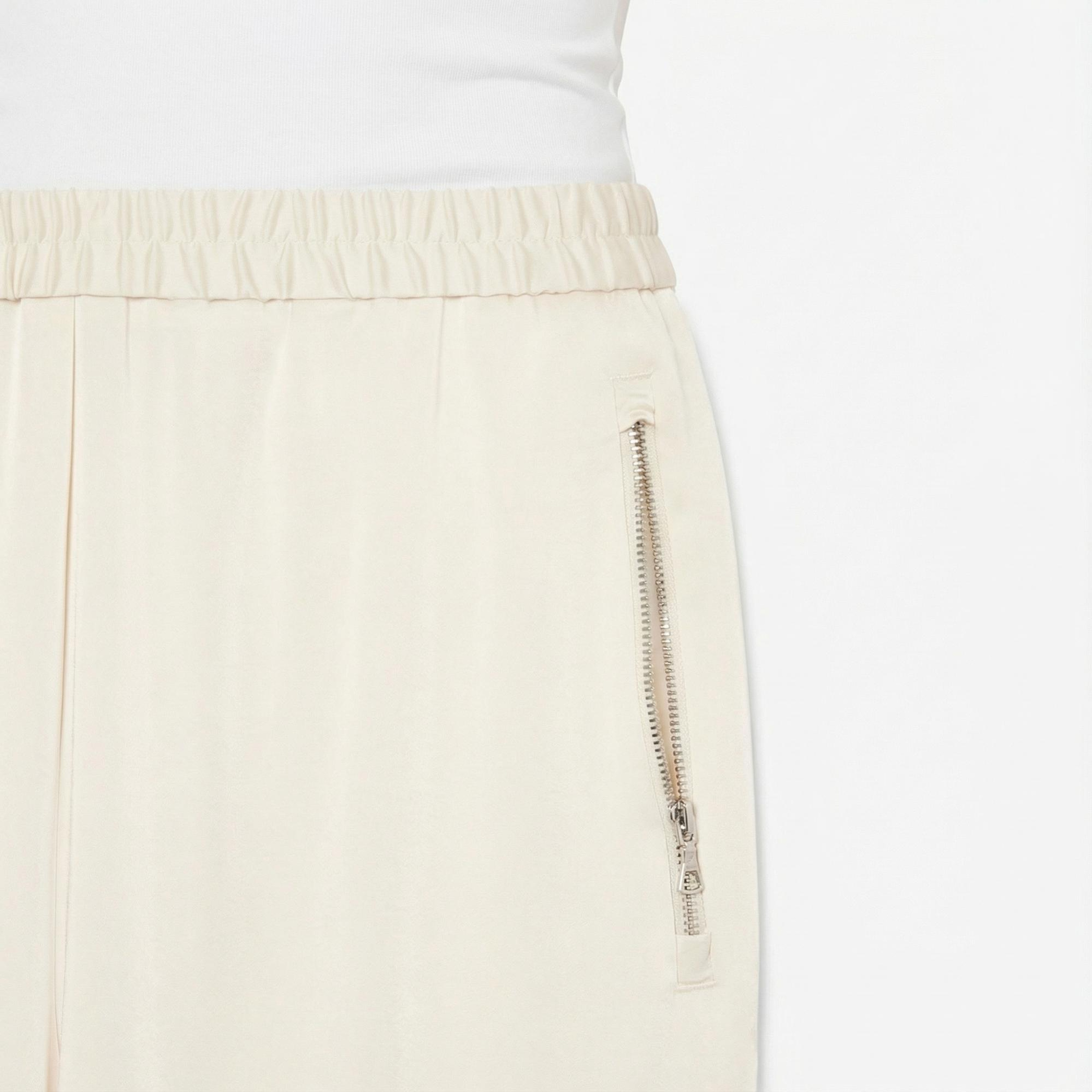 Lacoste Kadın Oversized Fit Krem Pantolon