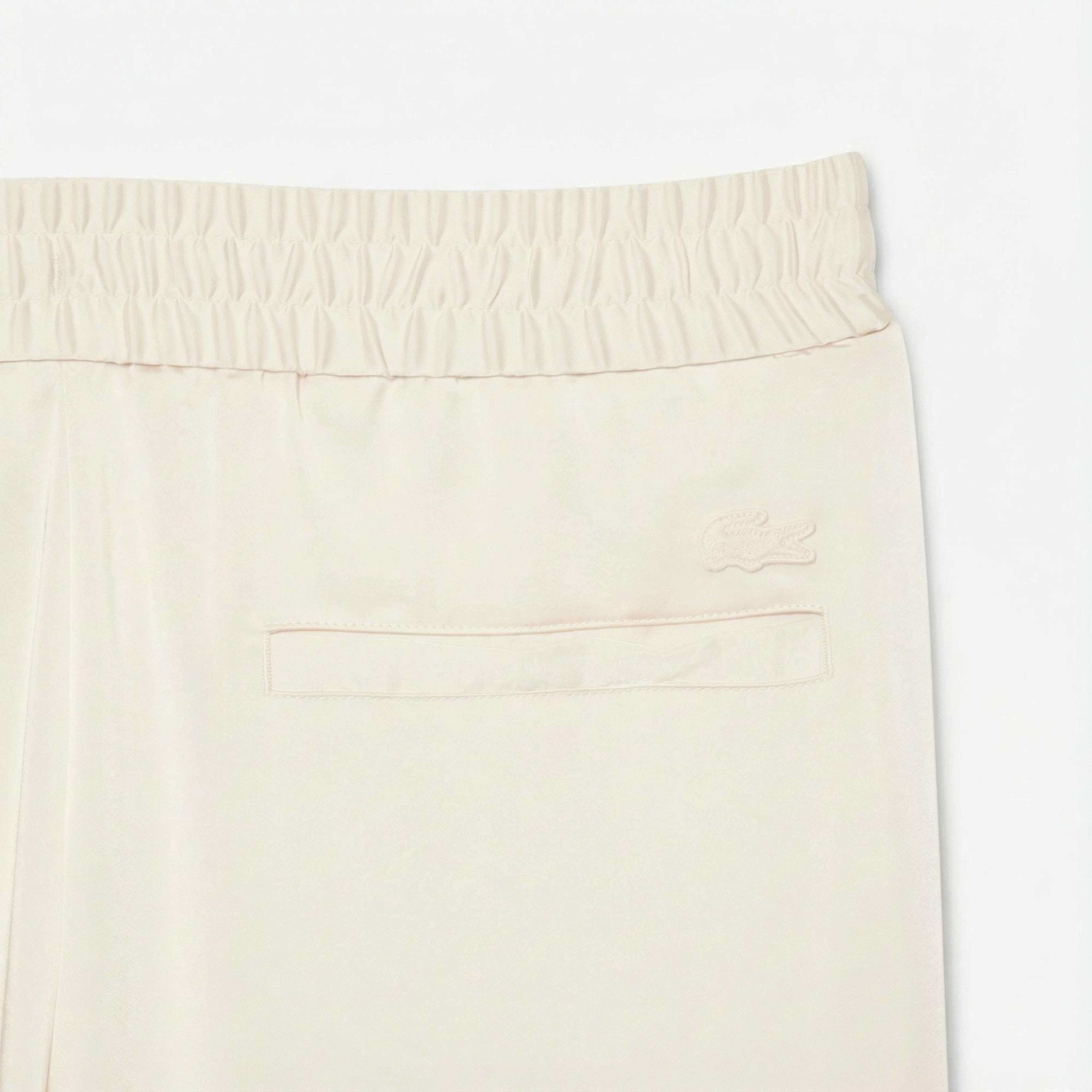 Lacoste Kadın Oversized Fit Krem Pantolon