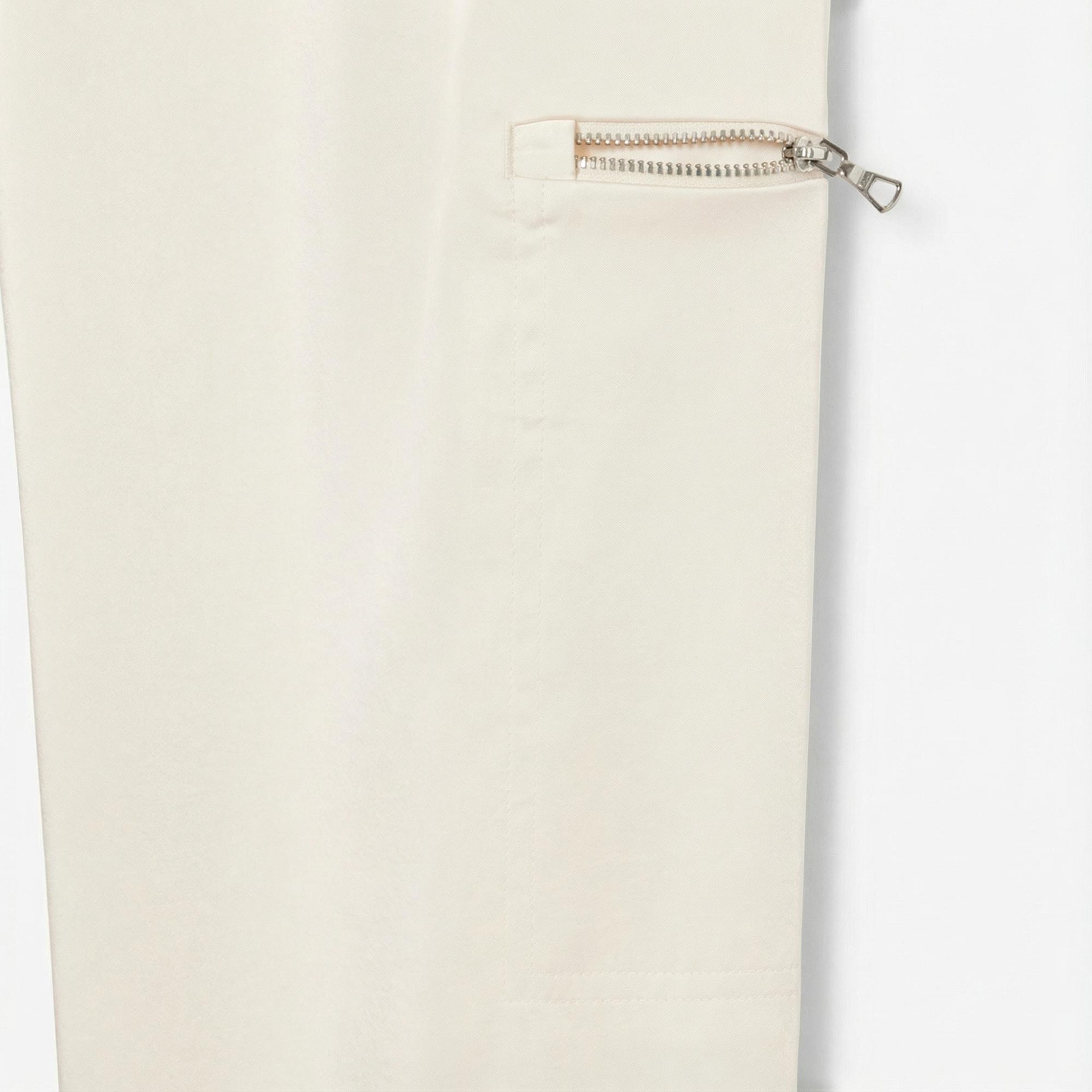 Lacoste Kadın Oversized Fit Krem Pantolon