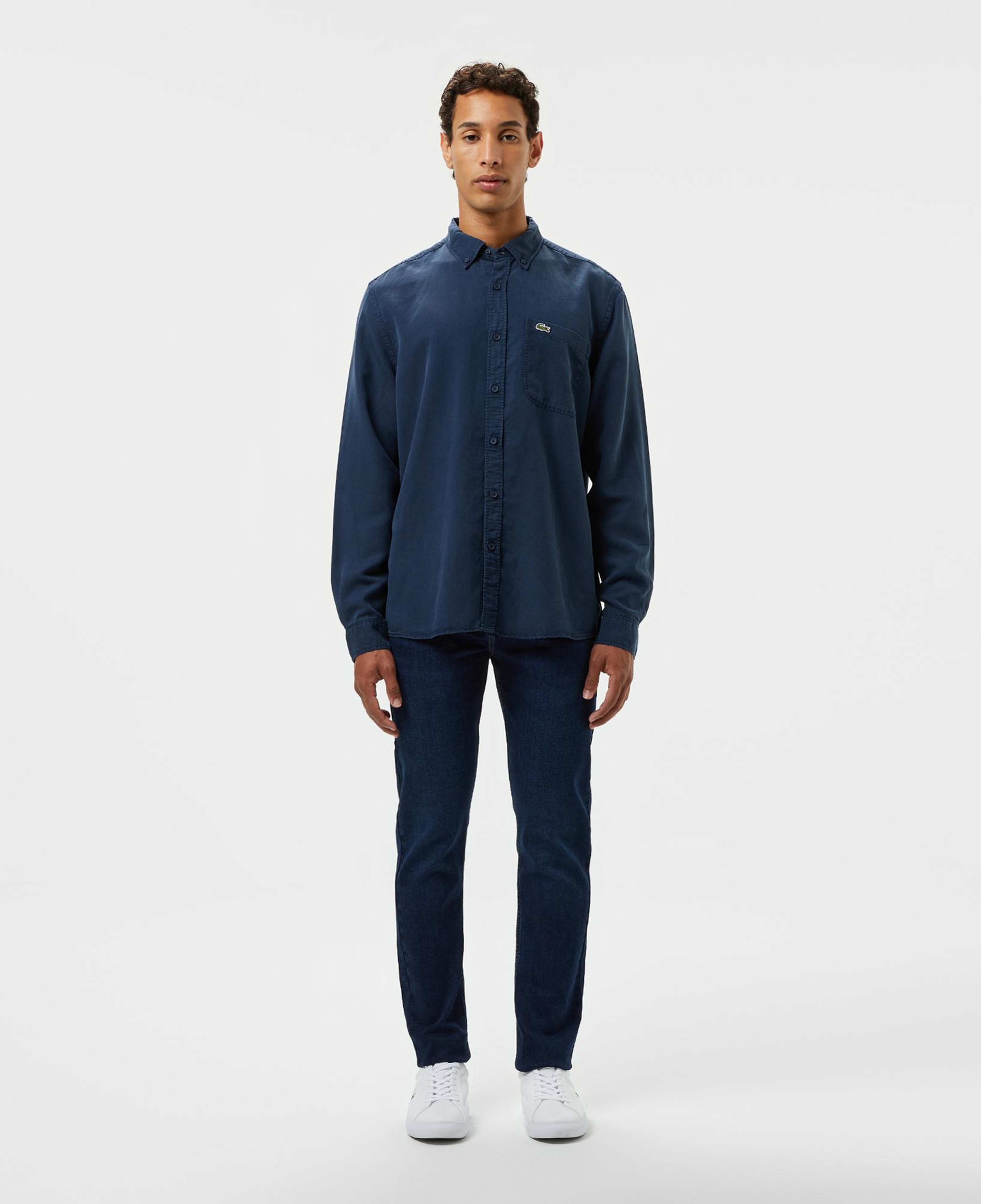 Lacoste Erkek Slim Fit Koyu Mavi Jean Pantolon