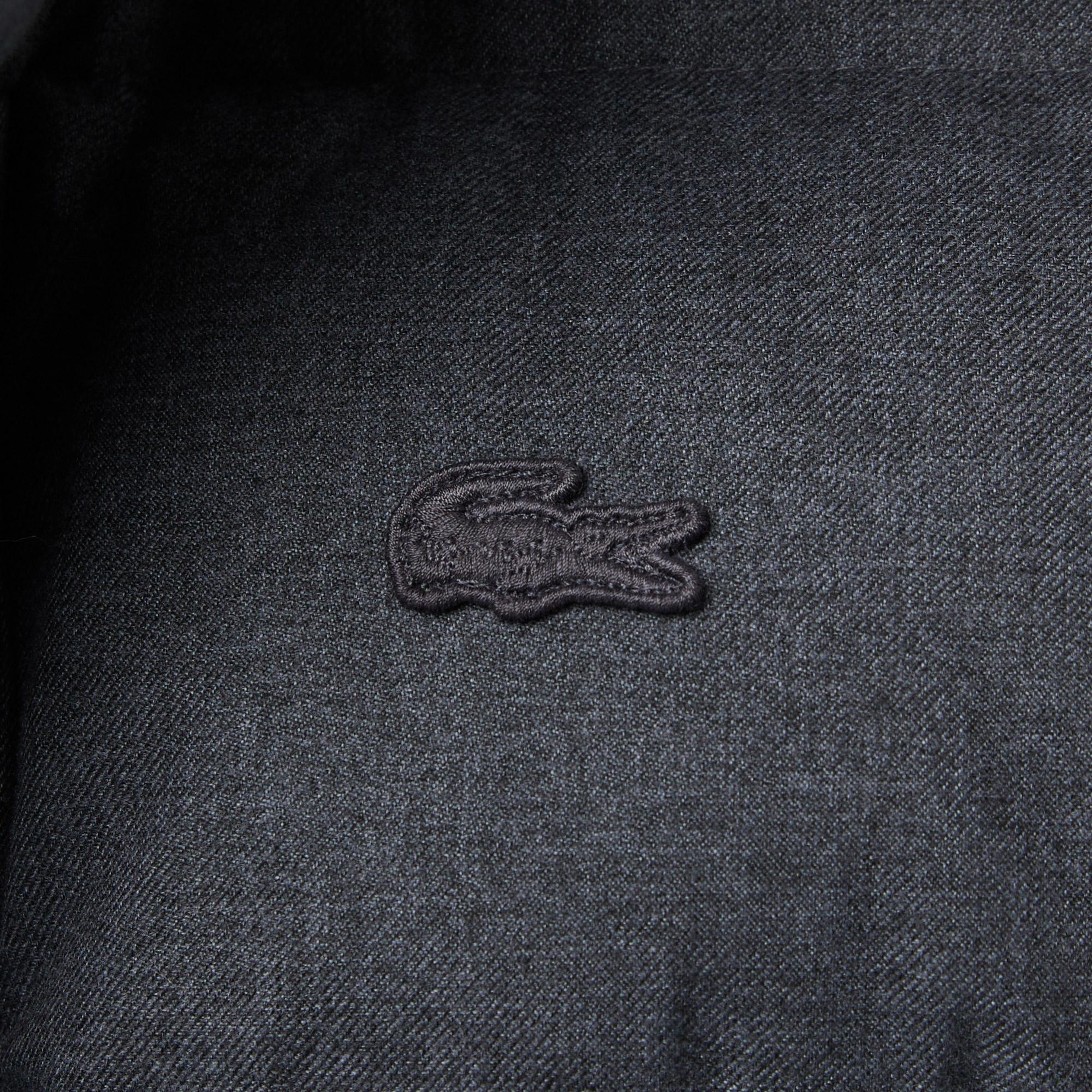 Lacoste Erkek Kapüşonlu Koyu Gri Mont