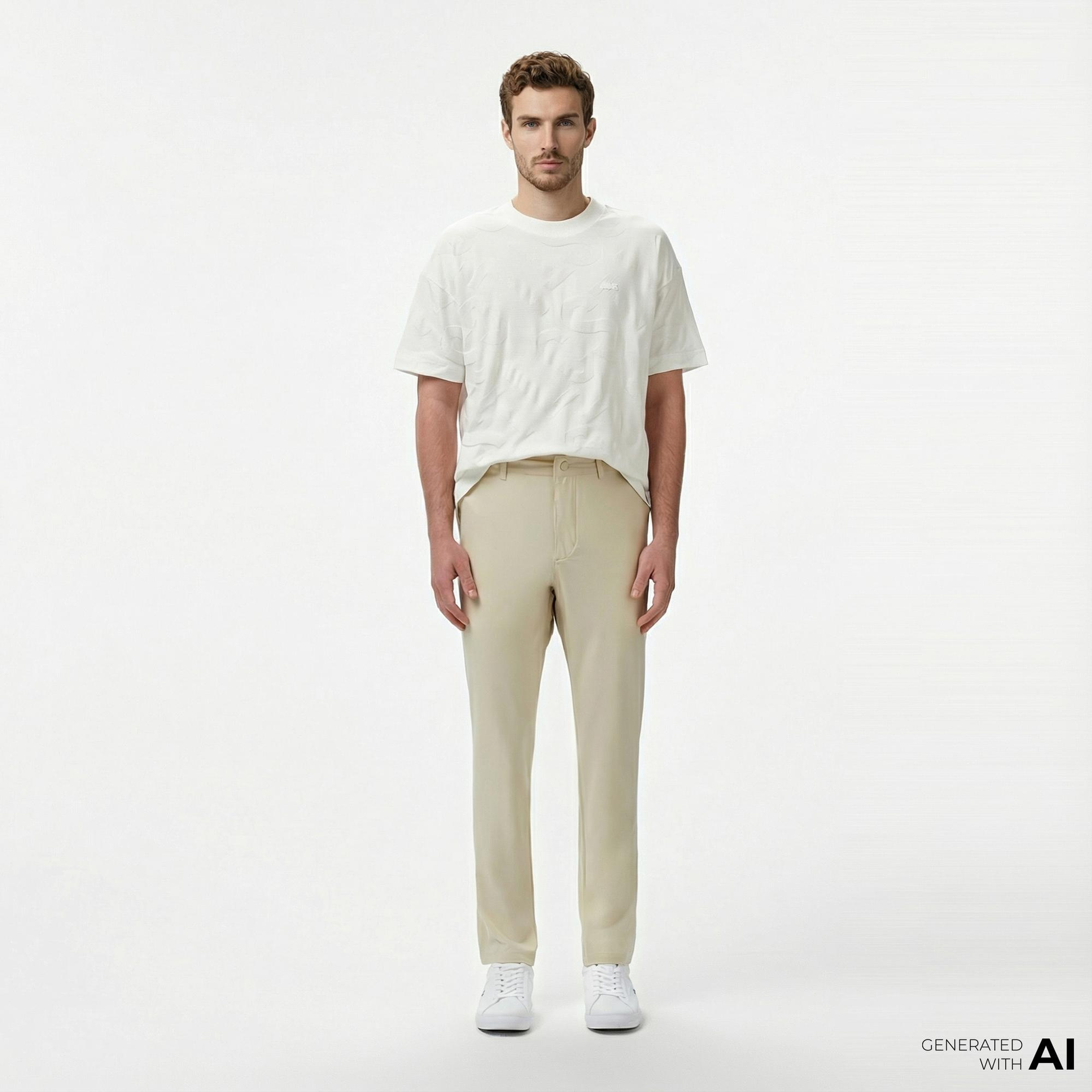 Lacoste Erkek Tapered Fit Bej Pantolon