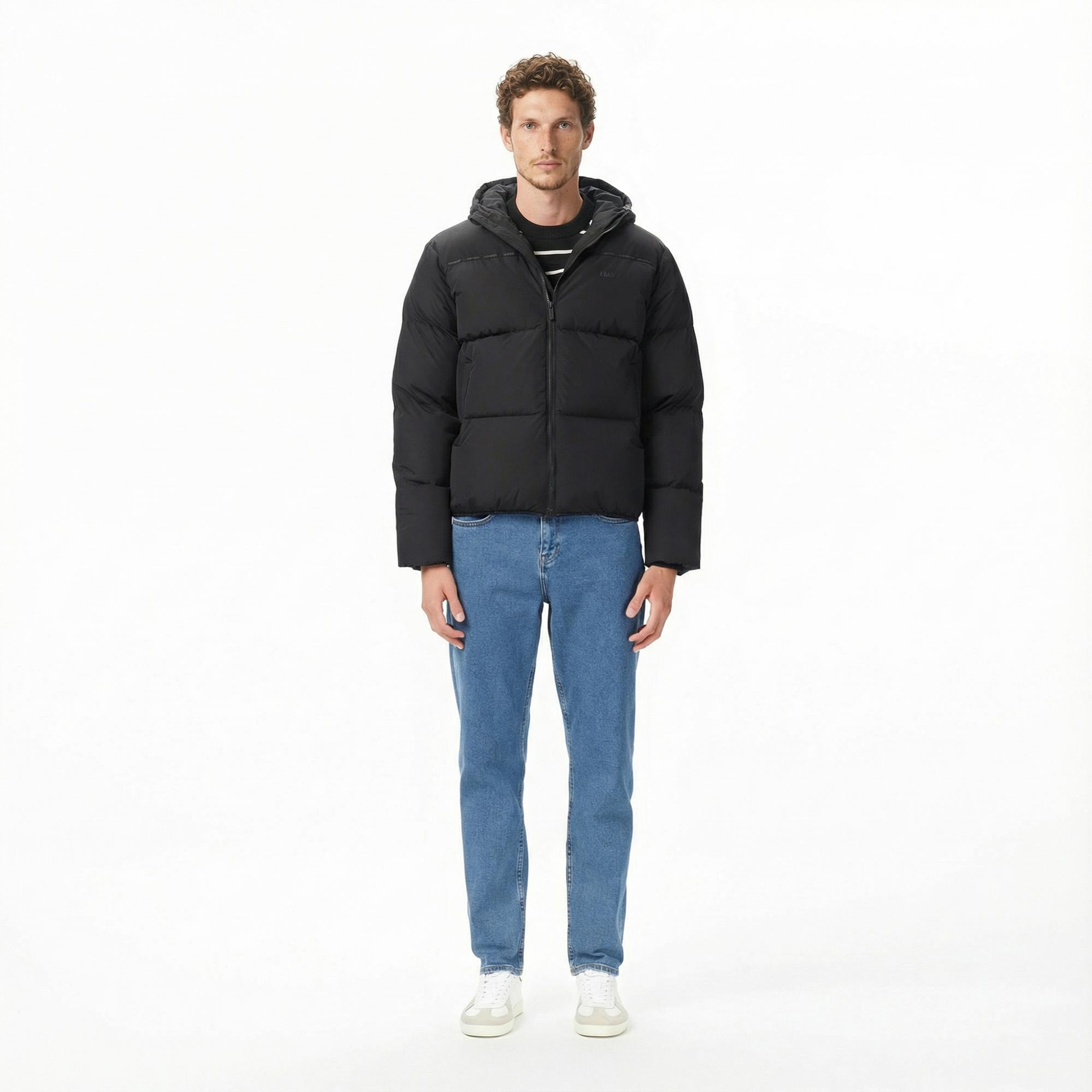 Lacoste Erkek Kapüşonlu Siyah Mont