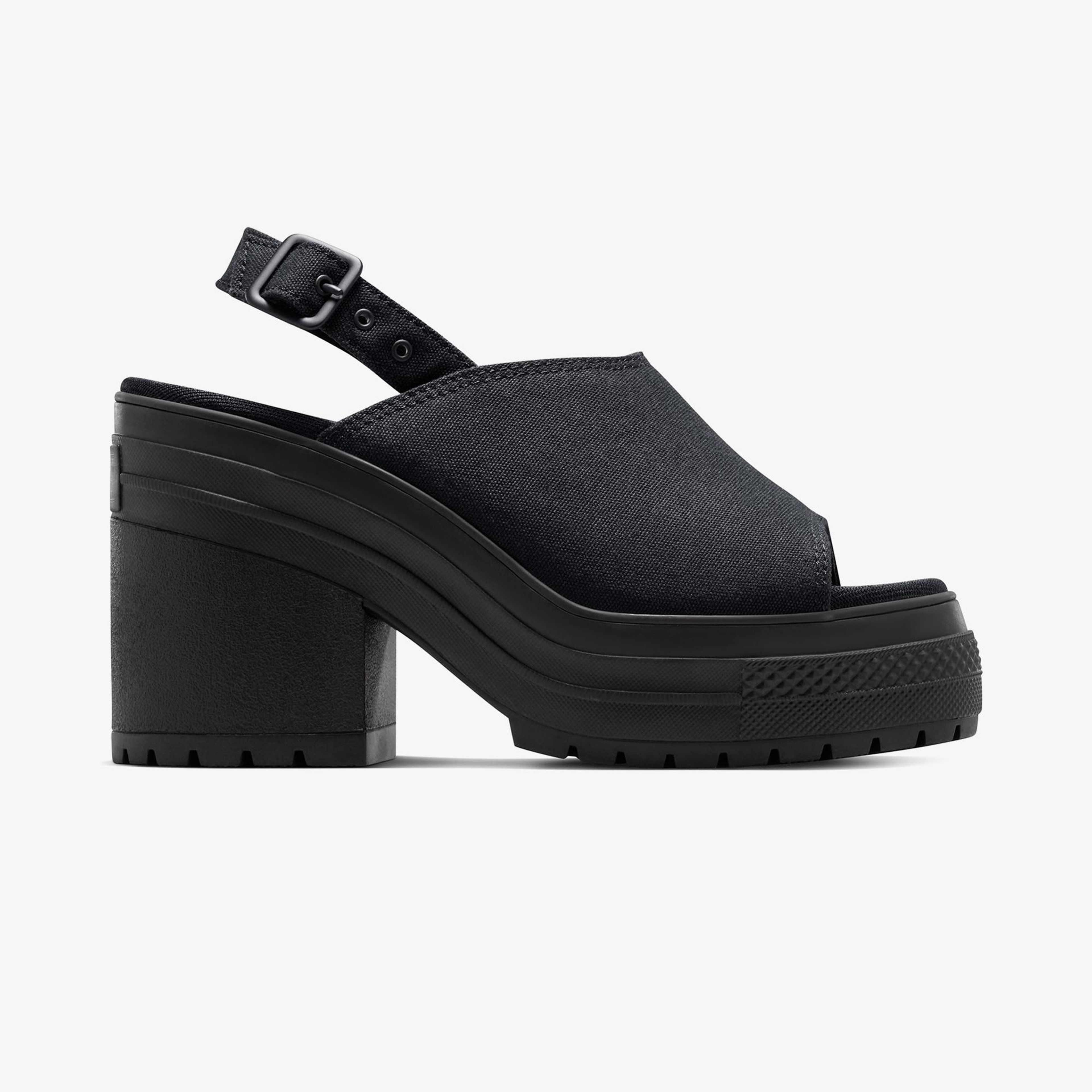 Converse Chuck 70 De Luxe Heel Unisex Siyah Platform Sandalet
