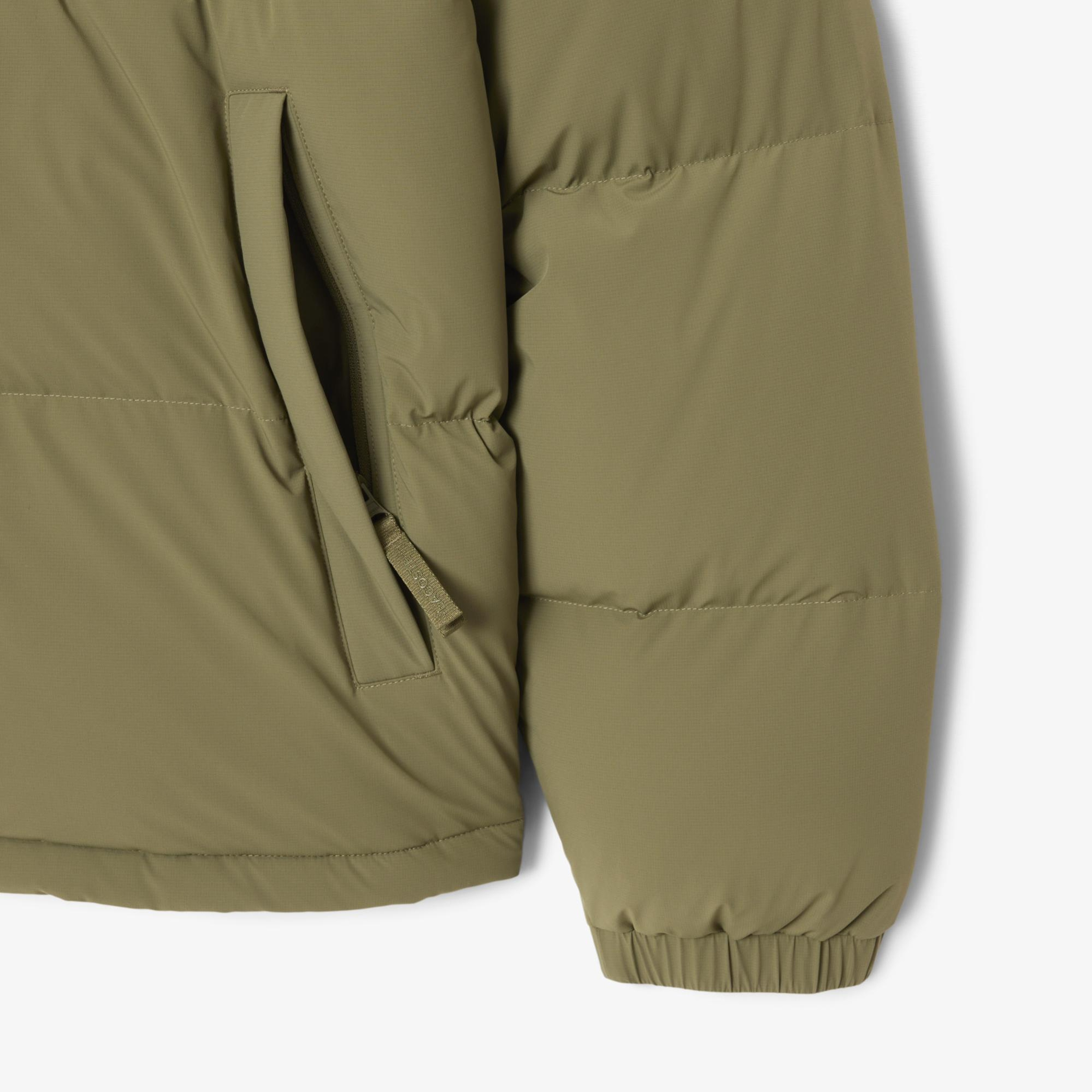 Lacoste Erkek Relaxed Fit Kapüşonlu Haki Mont