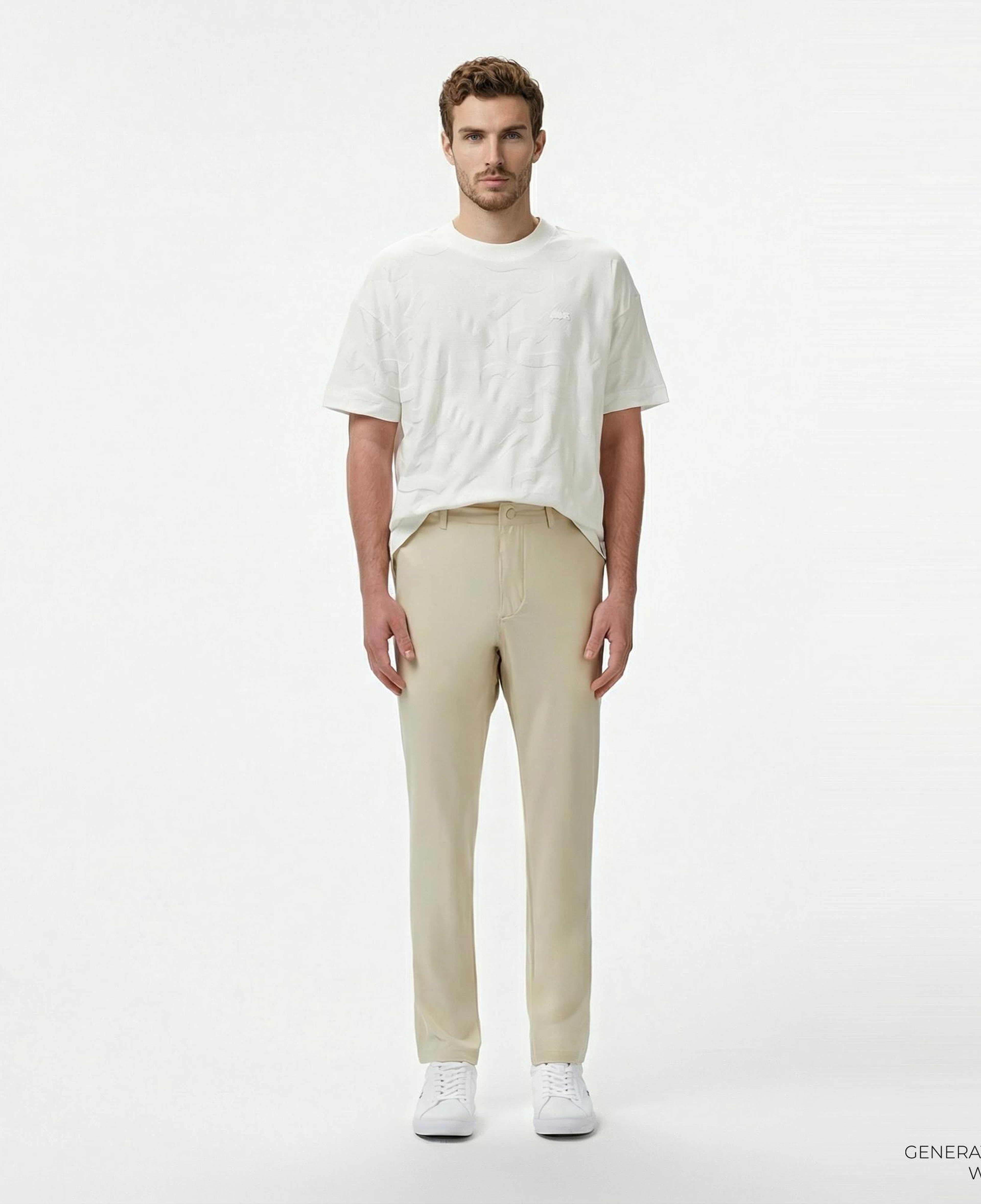 Lacoste Erkek Tapered Fit Bej Pantolon