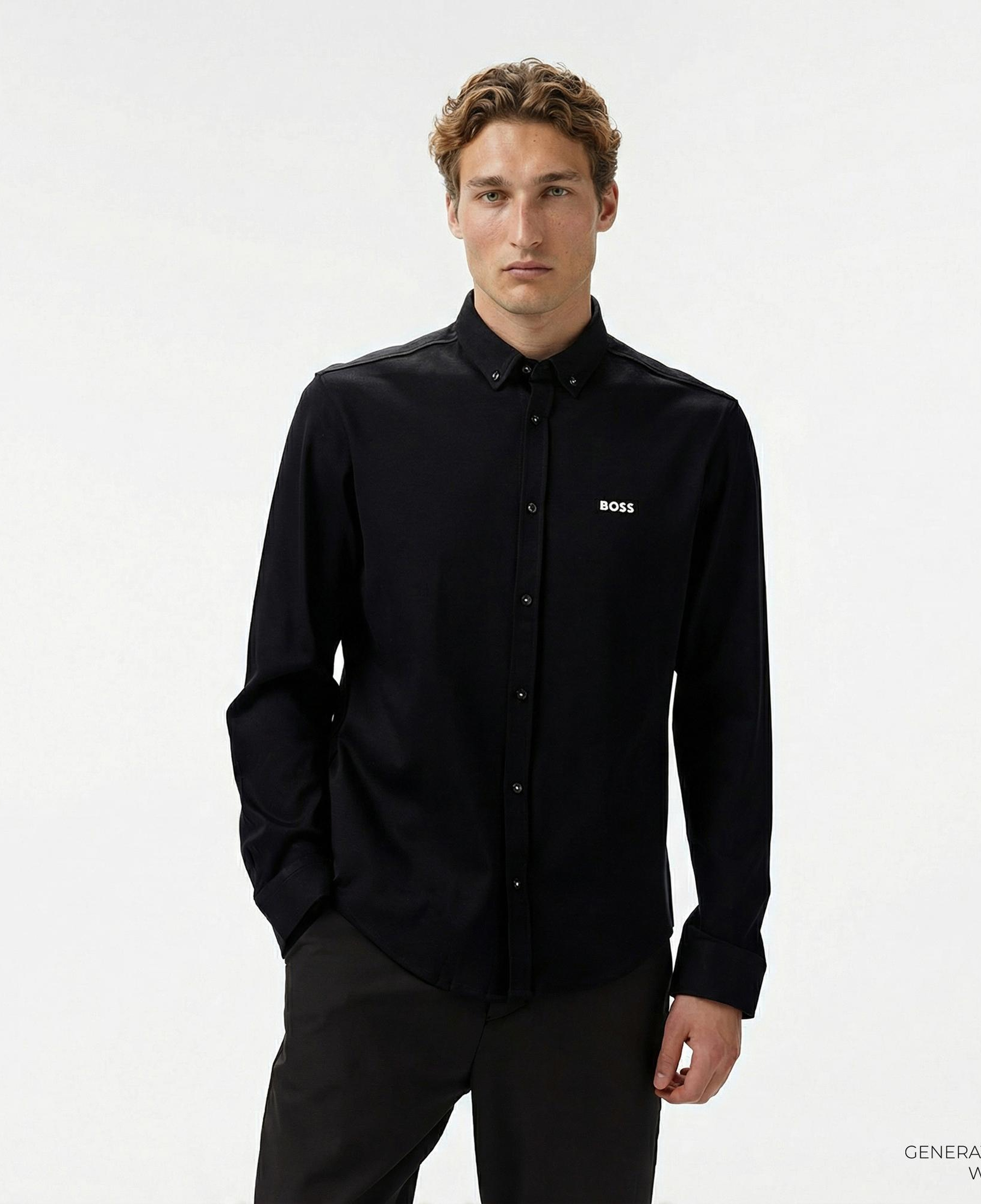 Boss Motion Erkek Siyah Gömlek
