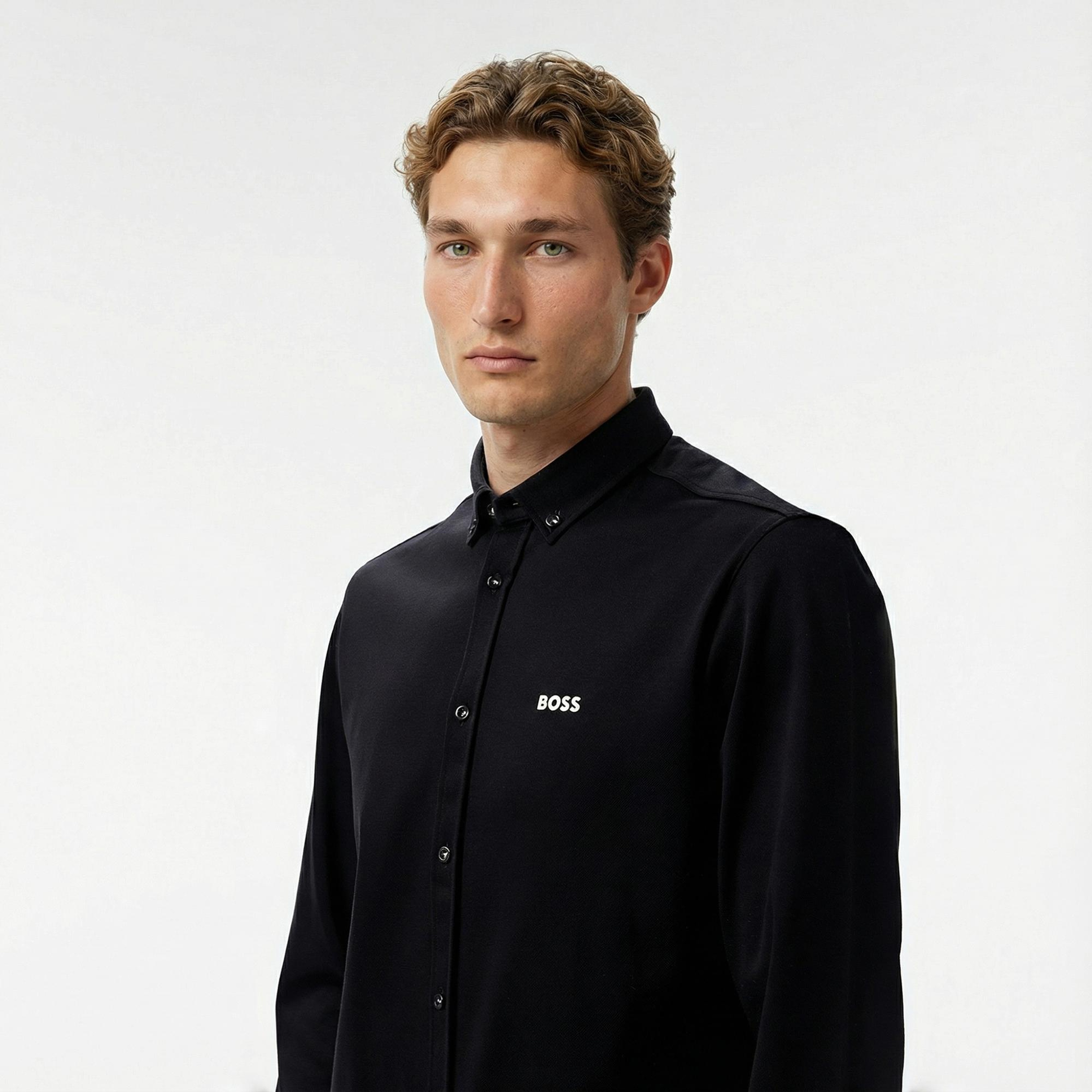 Boss Motion Erkek Siyah Gömlek