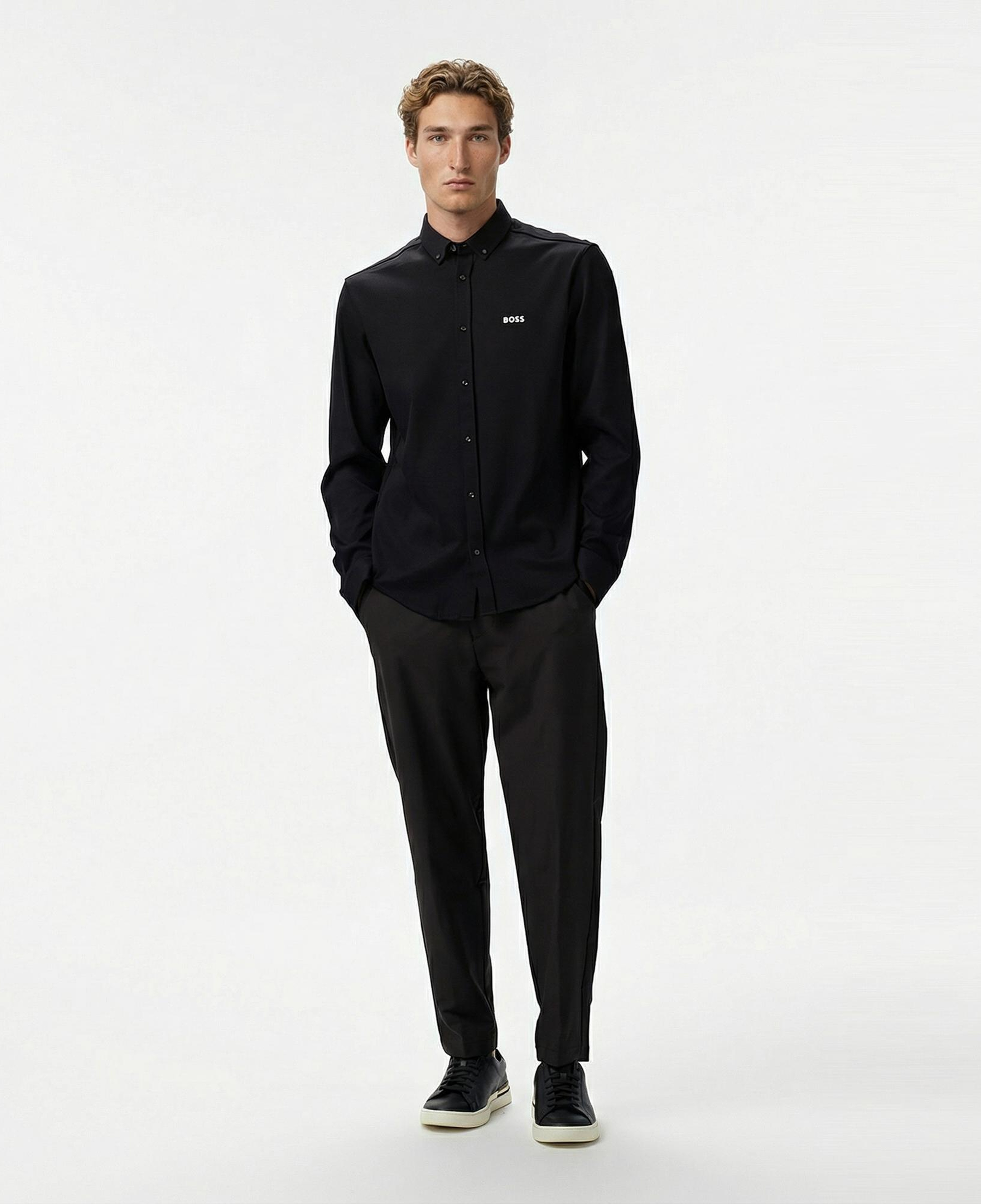 Boss Motion Erkek Siyah Gömlek