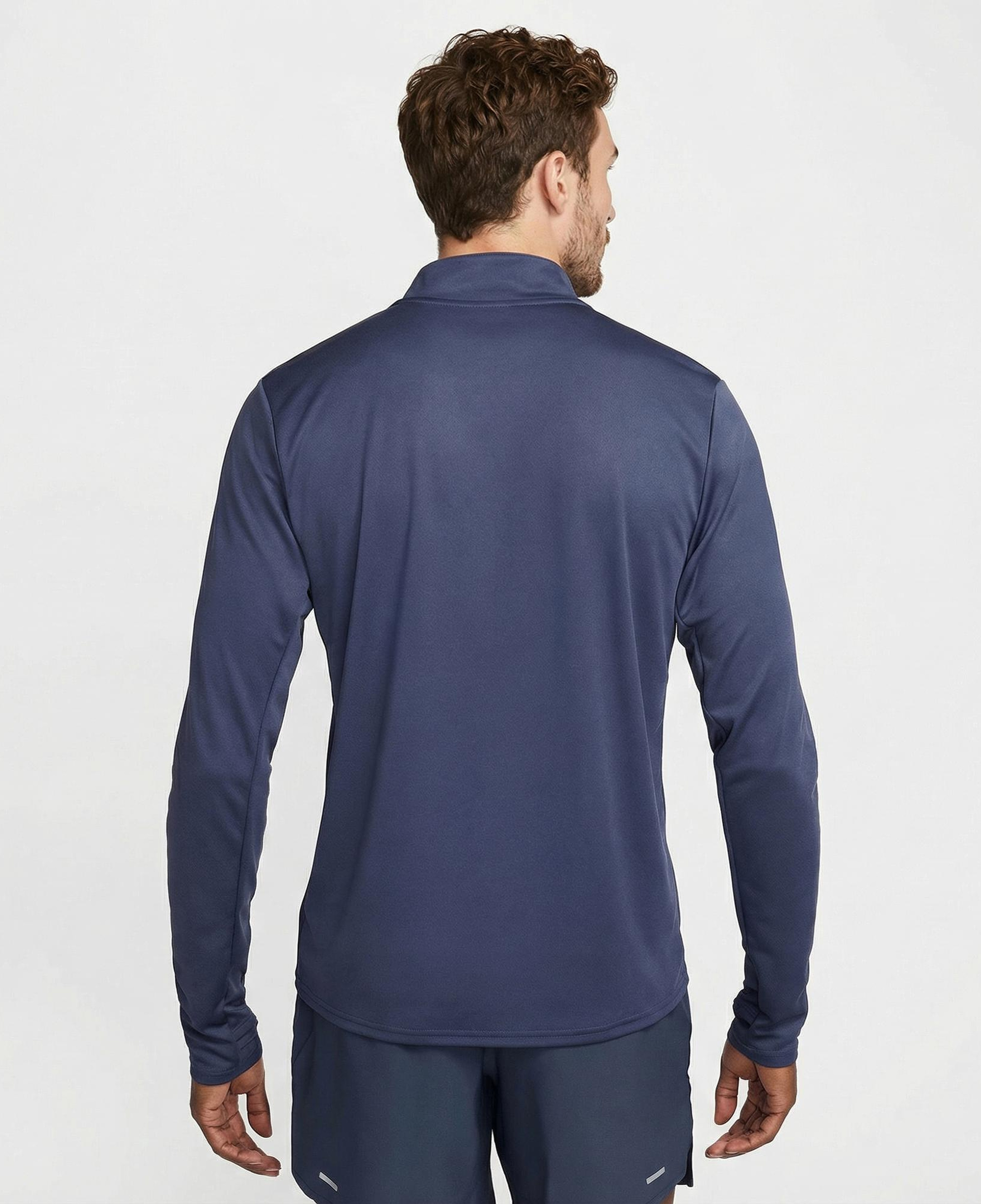 Nike Dri-Fit Pacer Erkek Mavi Uzun Kollu T-Shirt